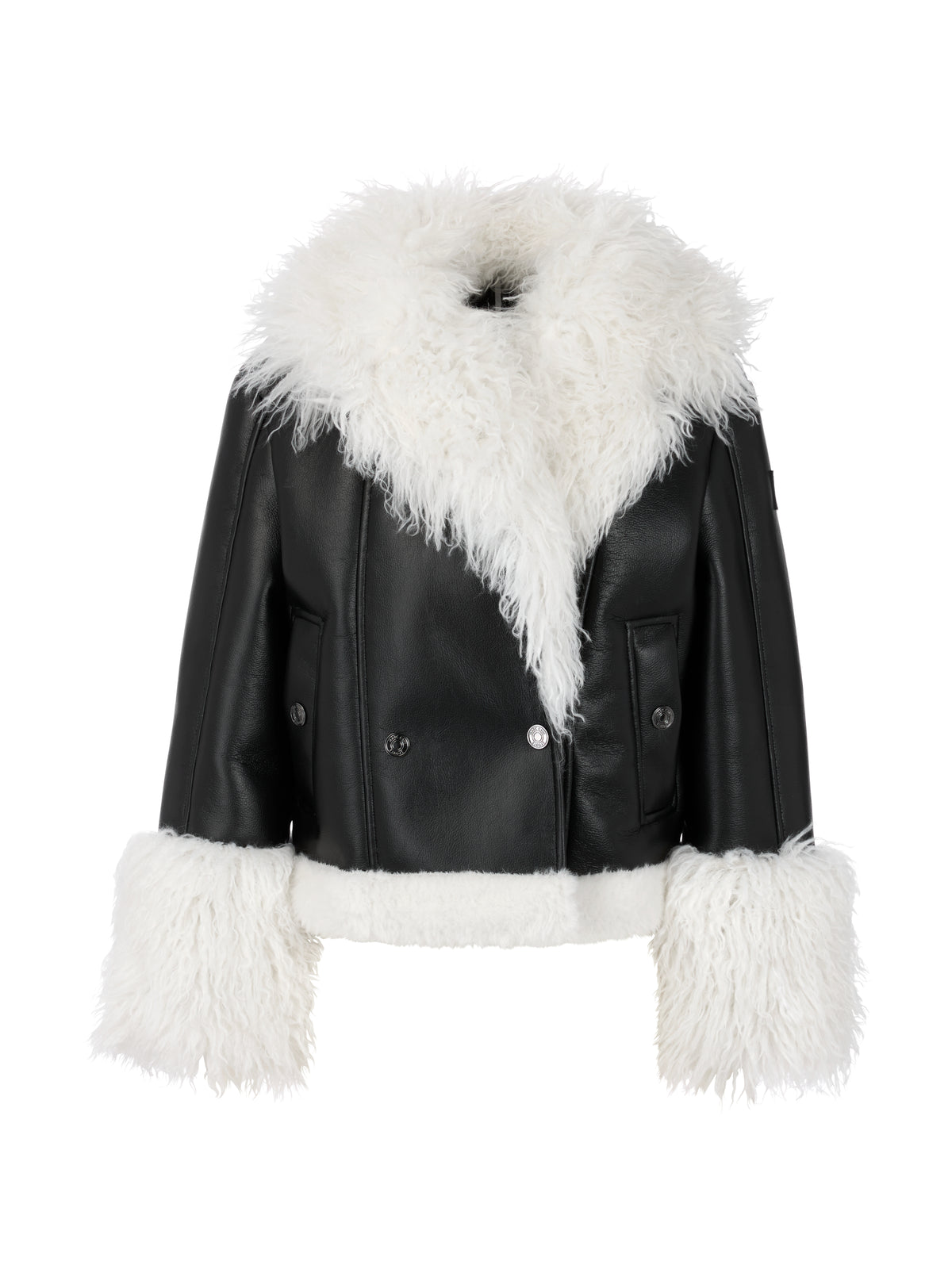 Jacke mit Kunstfell-Besatz