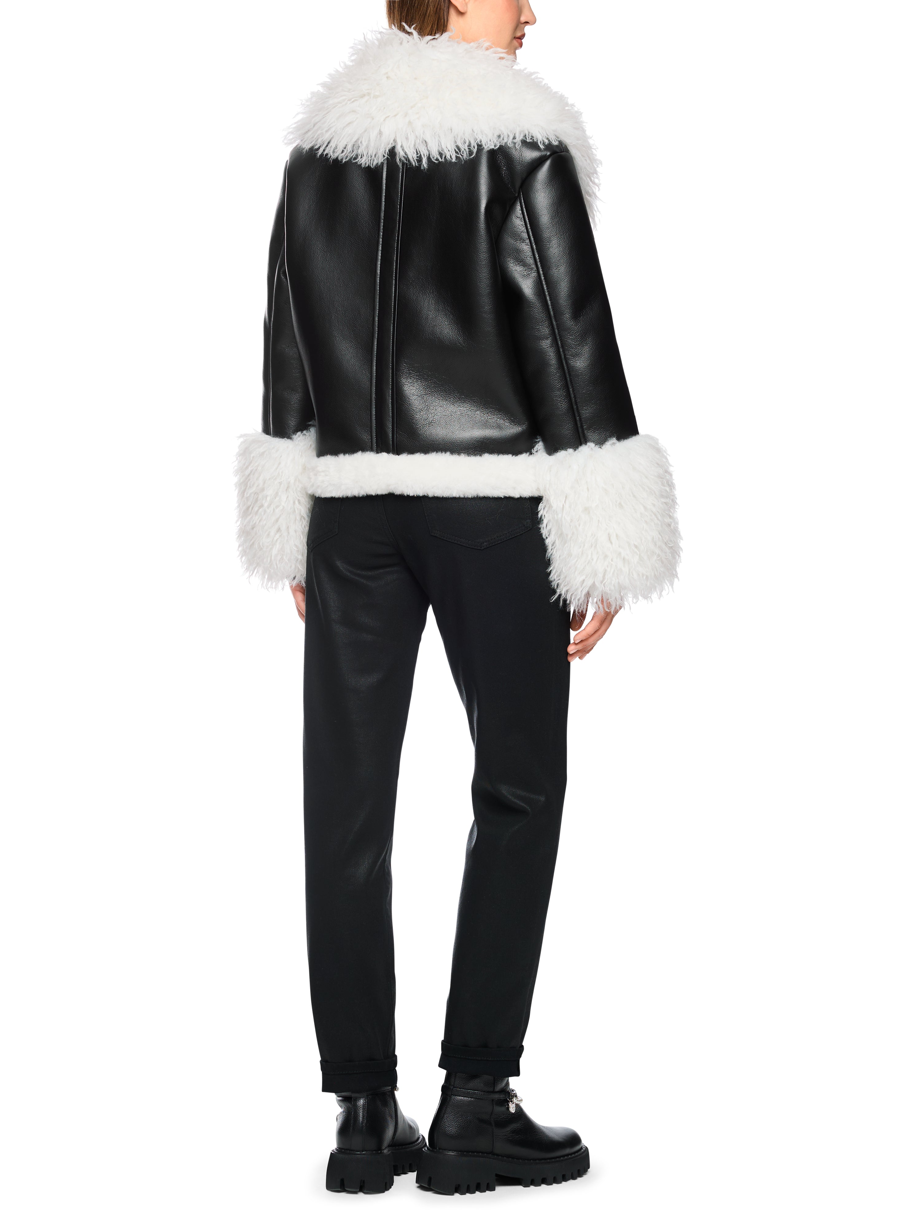 Jacke mit Kunstfell-Besatz