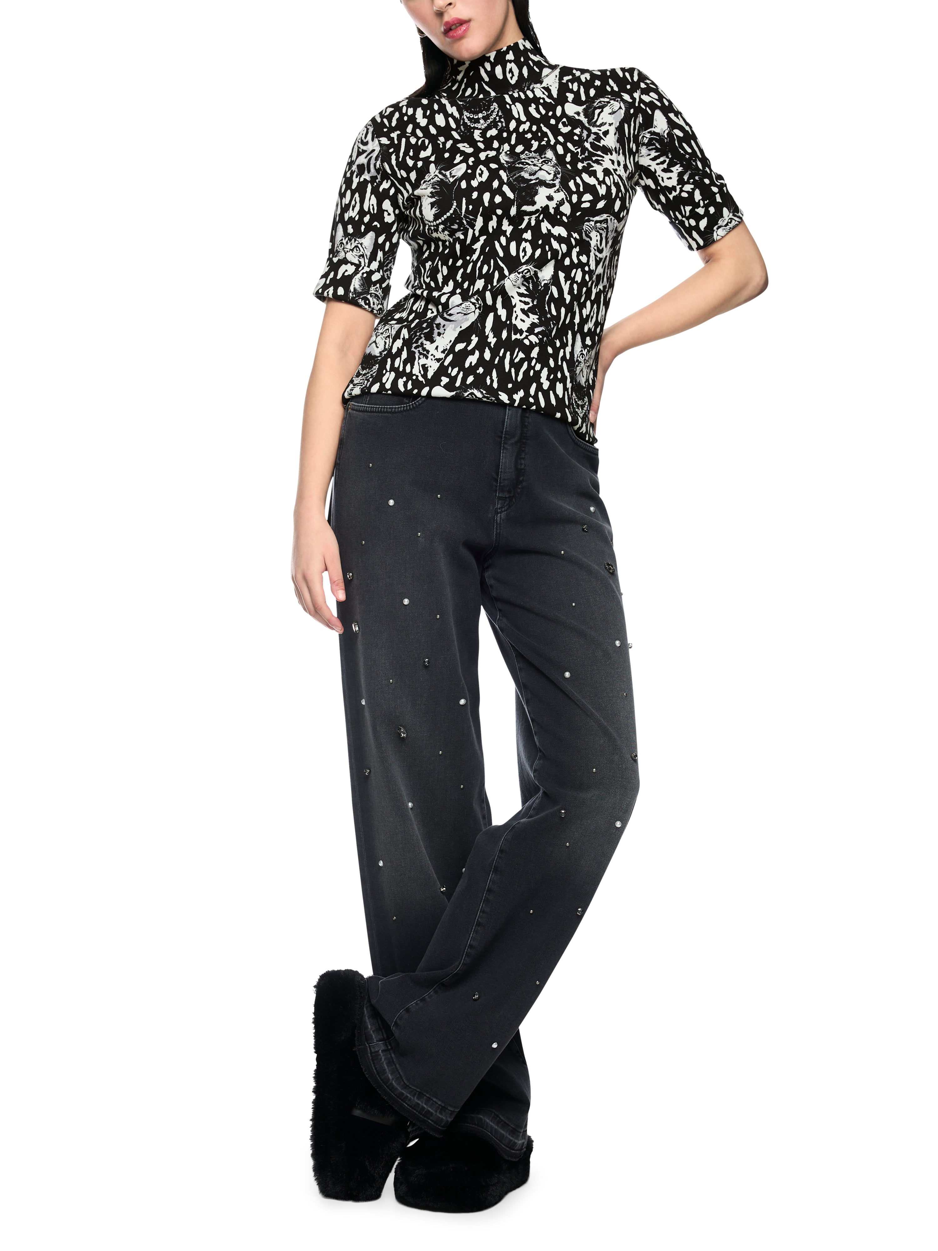 Baumwoll-Shirt mit Print