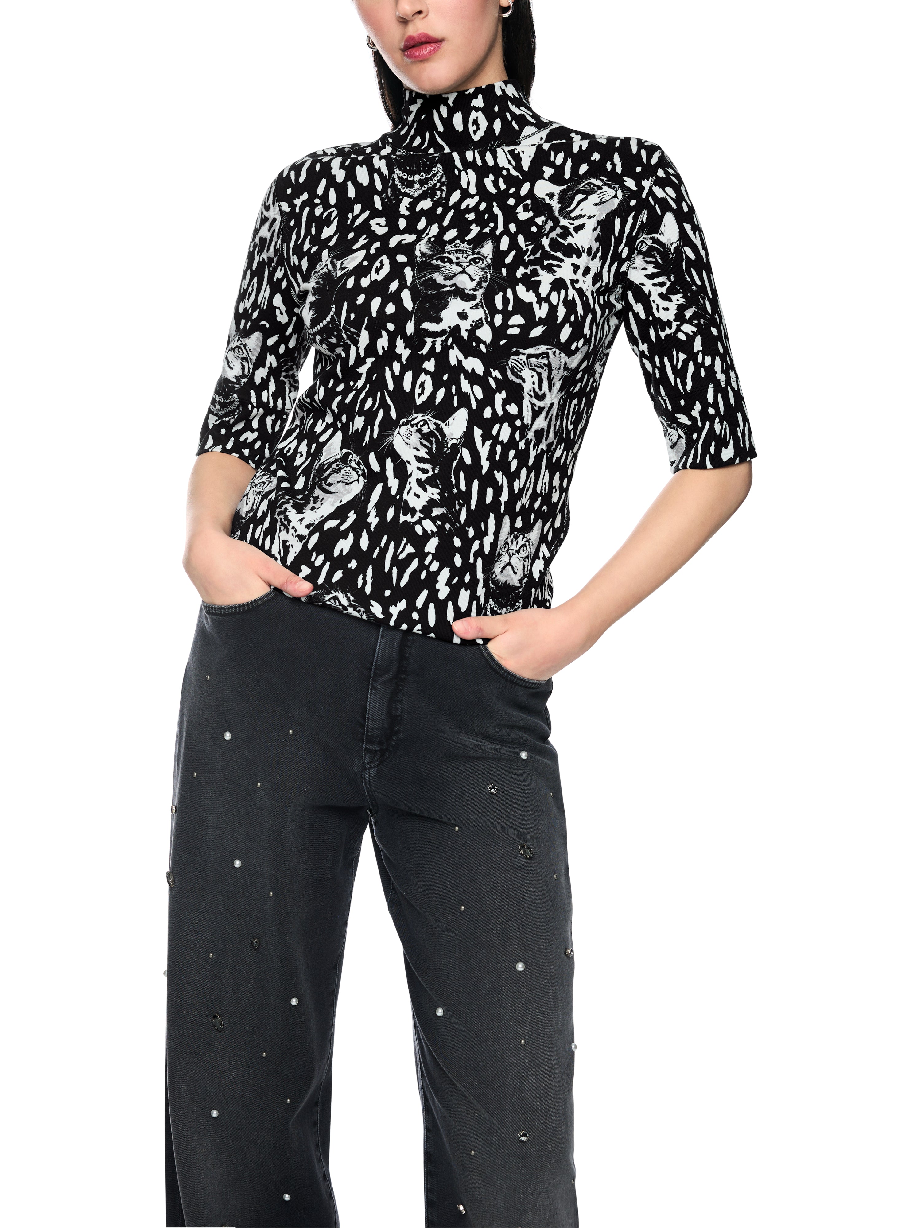 Baumwoll-Shirt mit Print