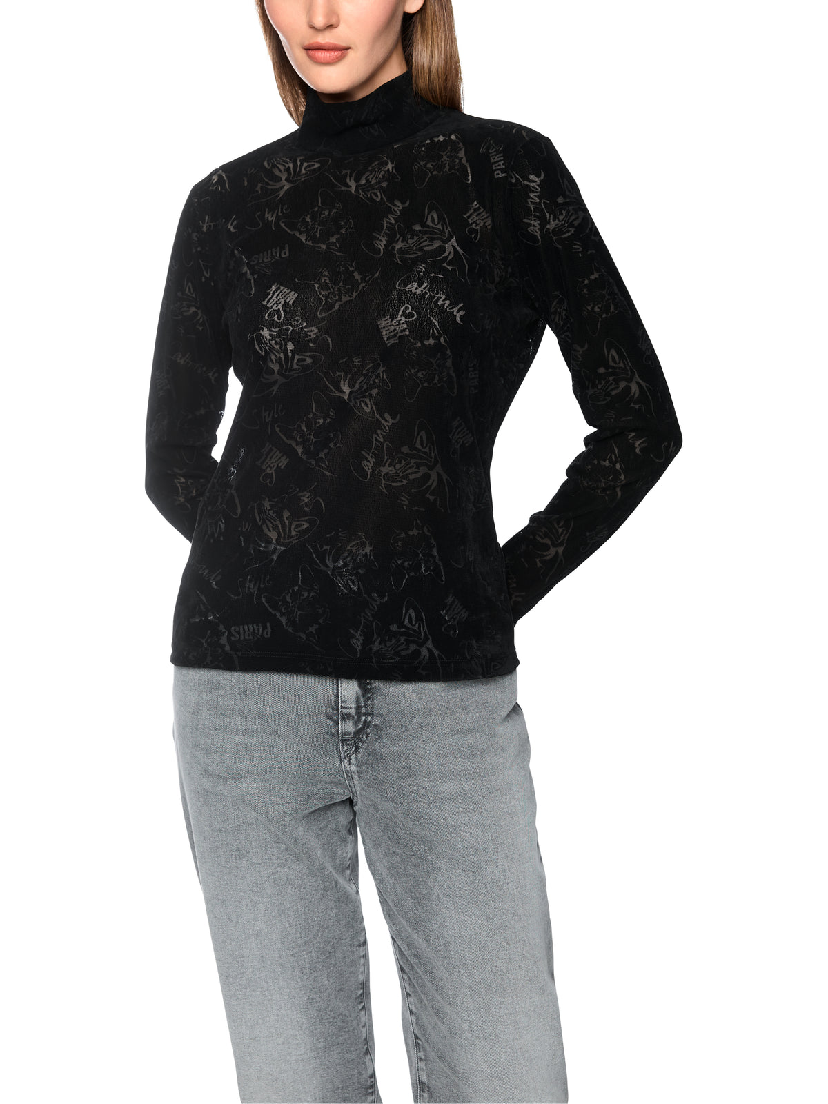 Shirt mit Katzen-Optik