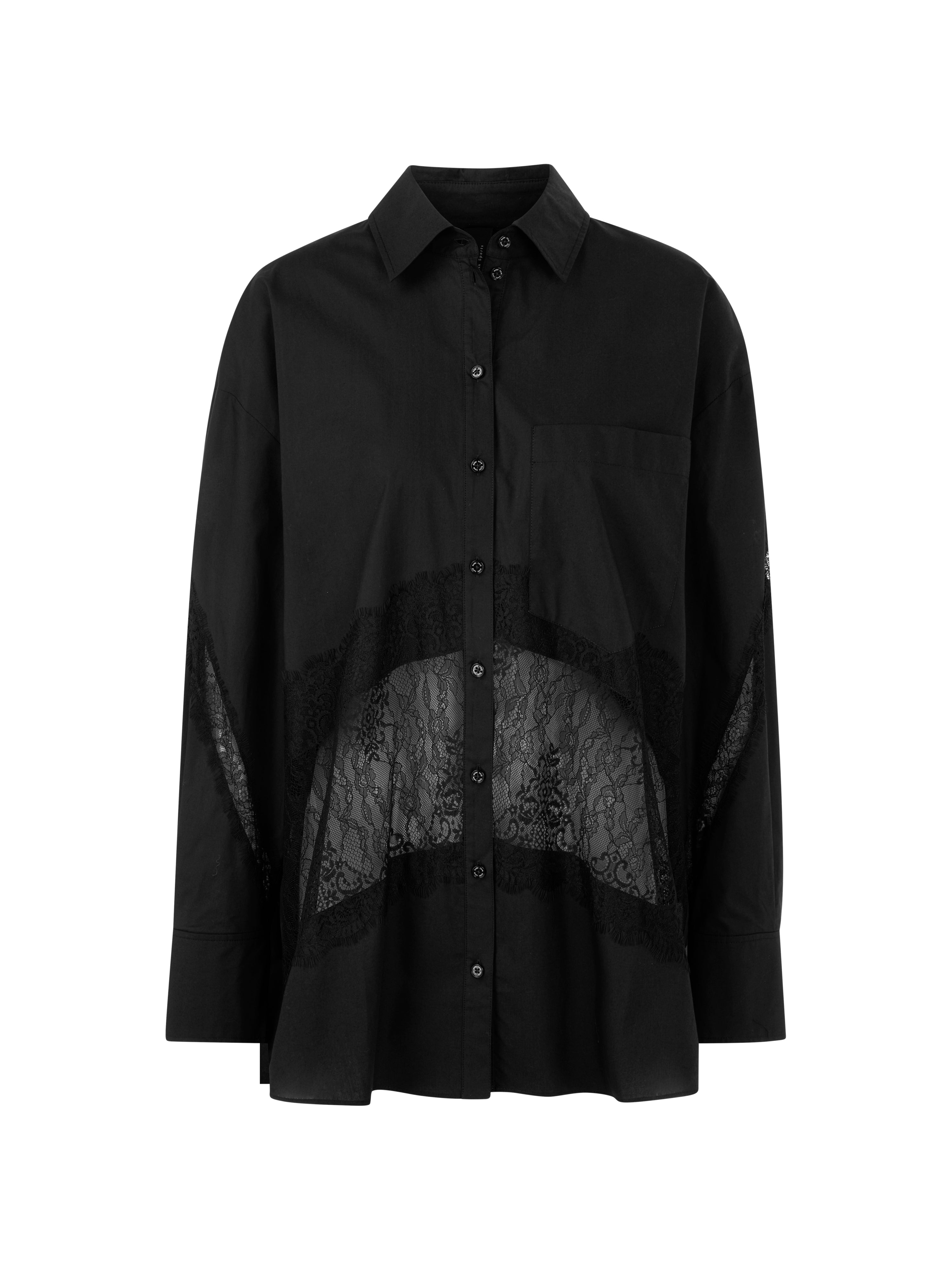 Bluse mit Spitzeneinsätzen