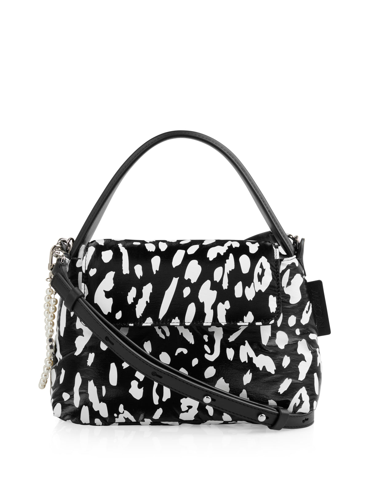 Schultertasche mit Flap-Klappe in Leo