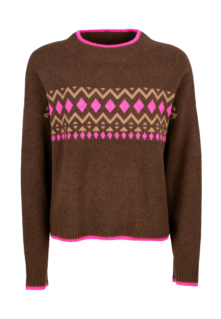 Jacquard Bordürenpulli