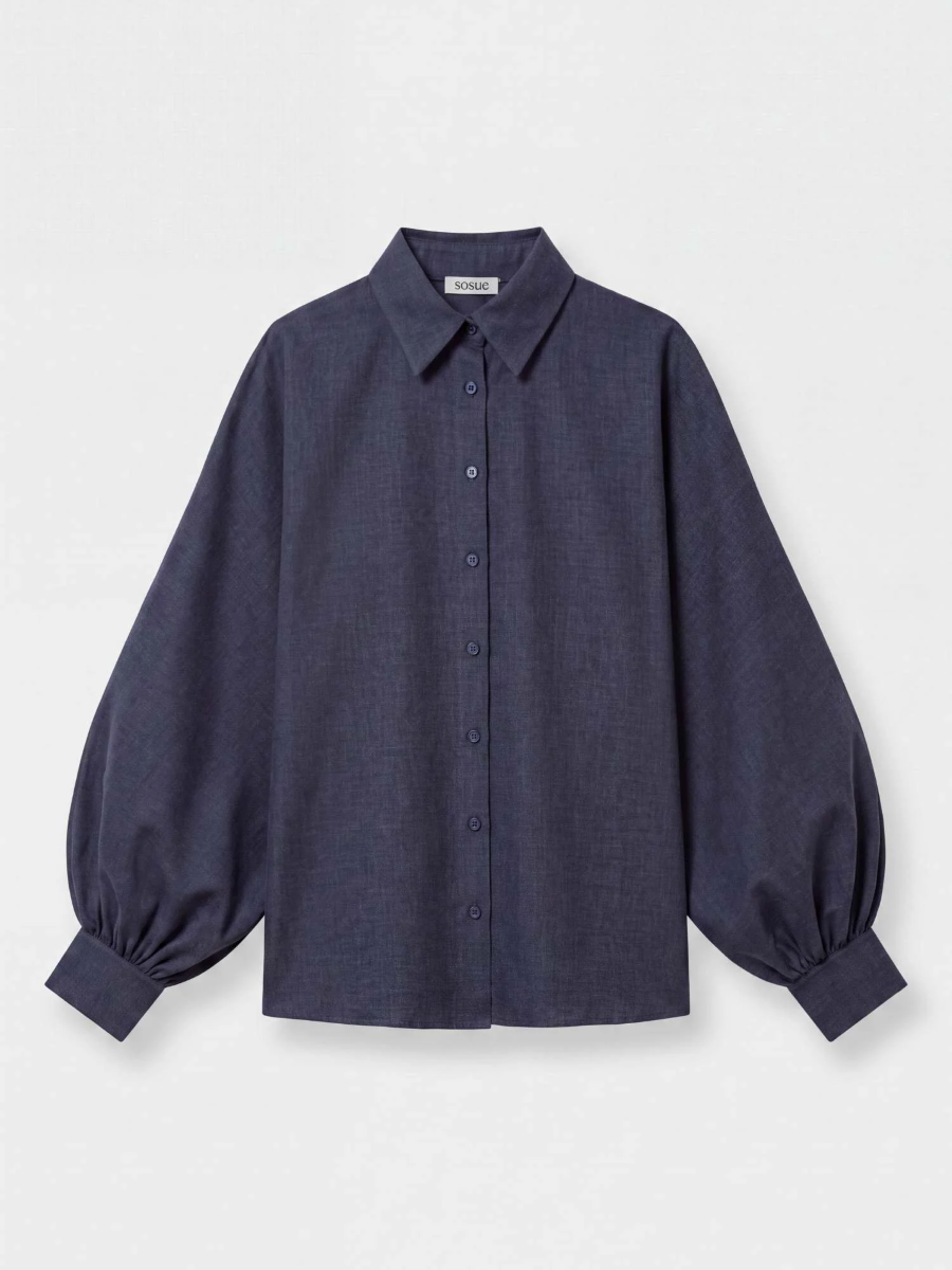 Antonia slim flannel Bluse