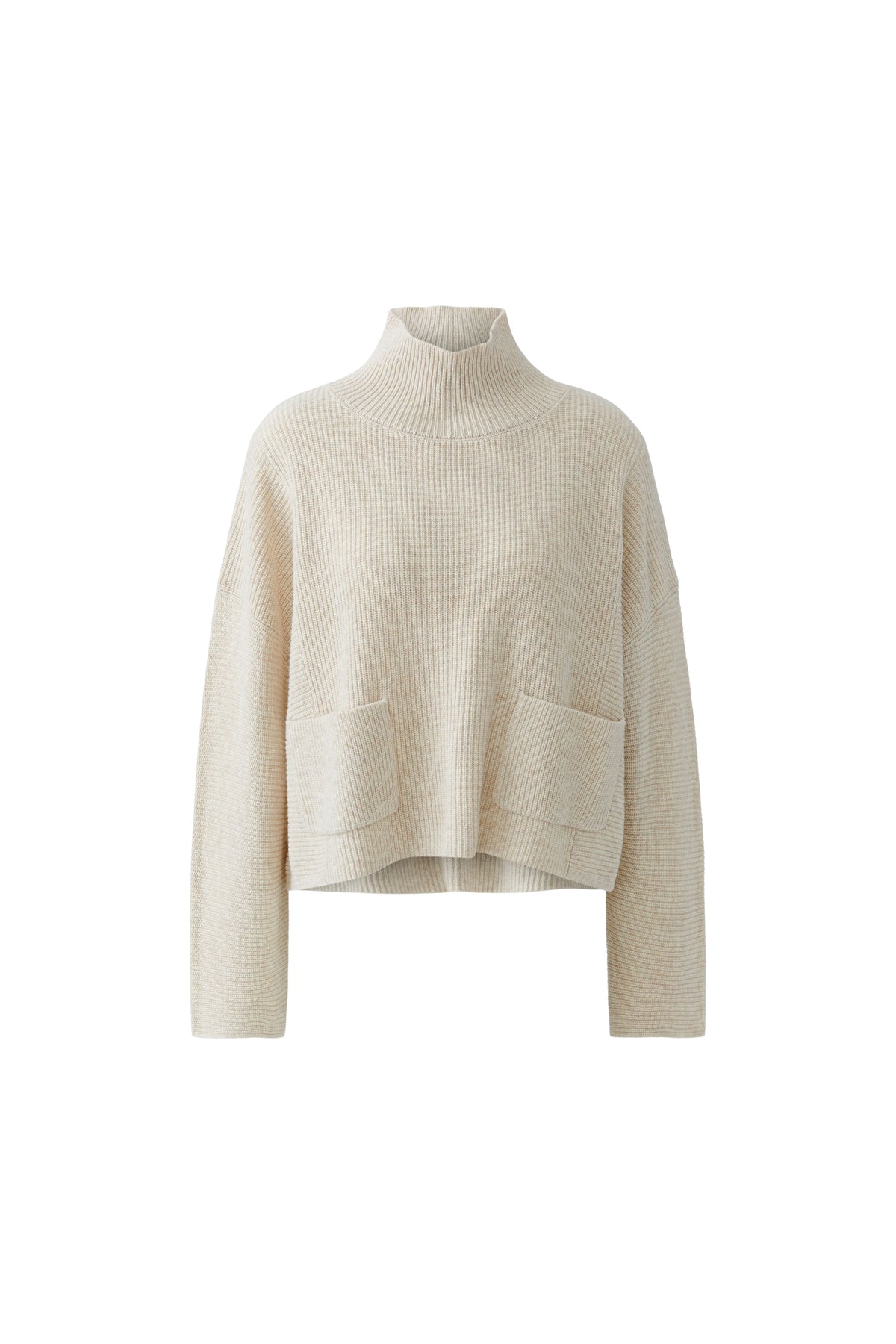 Moderner Pullover im Poncho Look mit Taschen