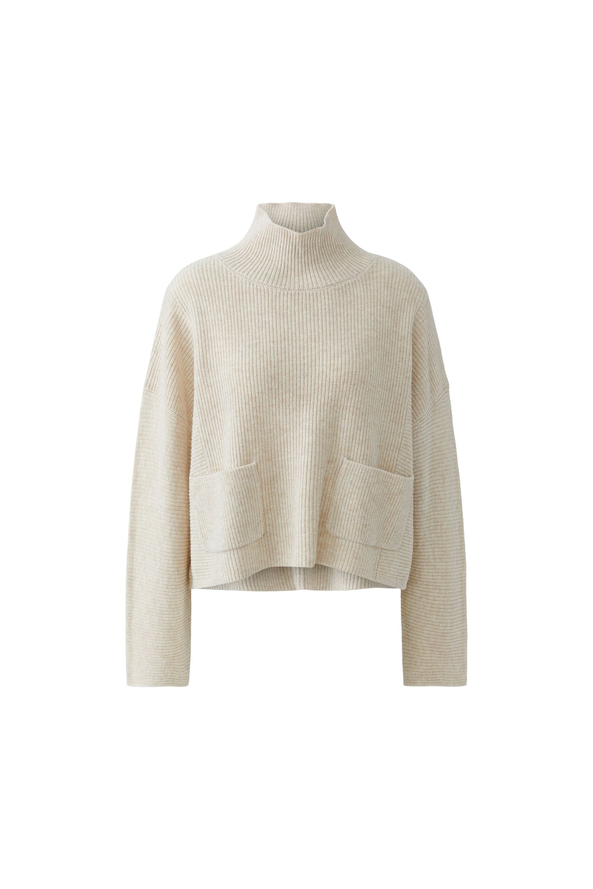 Moderner Pullover im Poncho Look mit Taschen