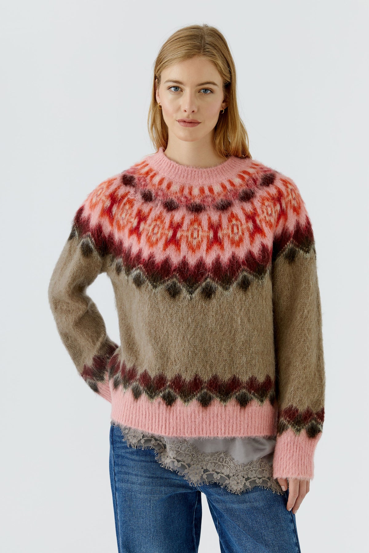 Pullover im typischem Raglanstyle und Norwegermuster