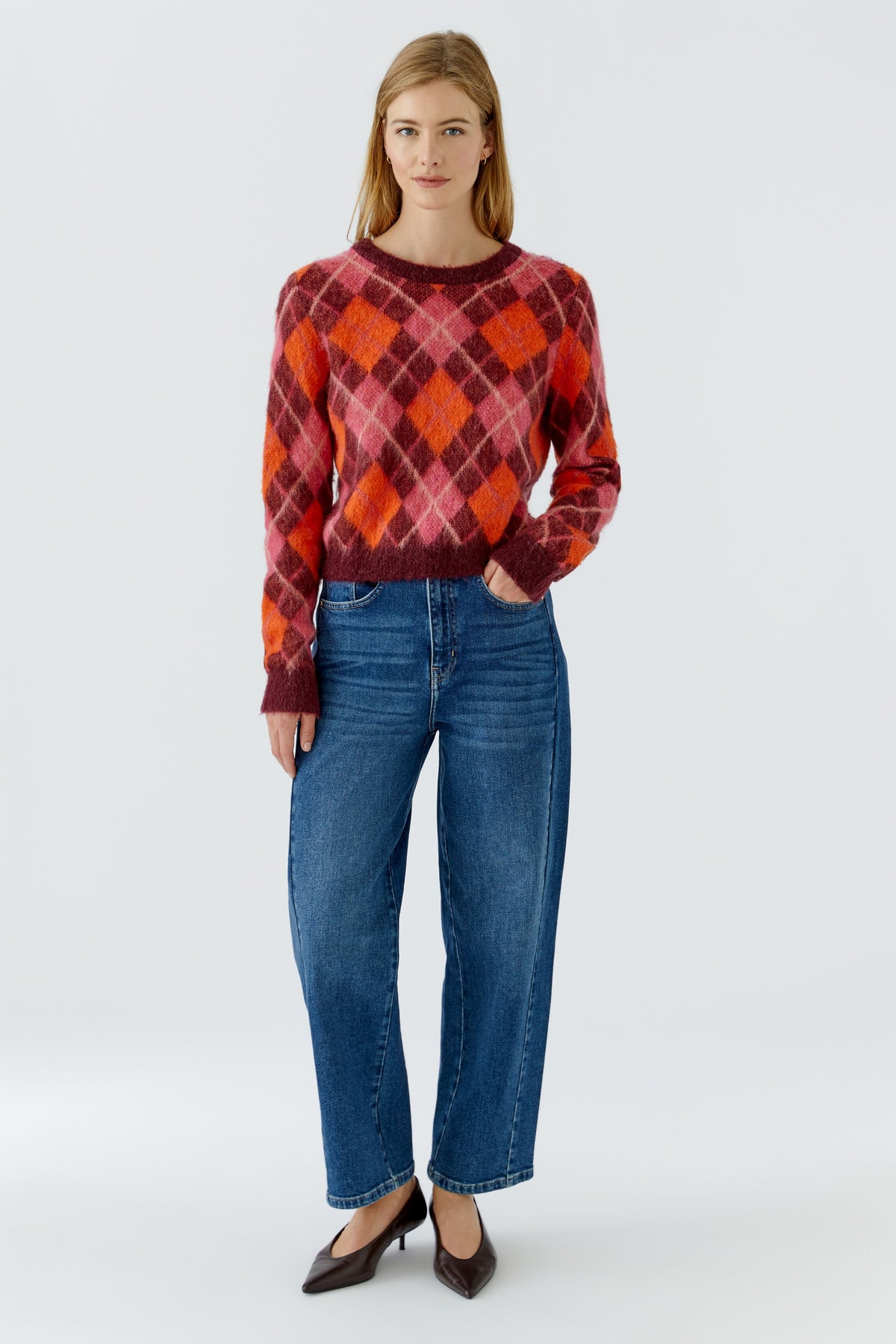 Pullover in expressivem Argyle-Muster