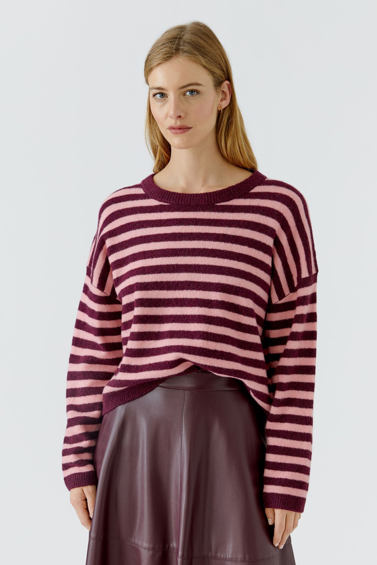 Streifenpullover oversized und cropped