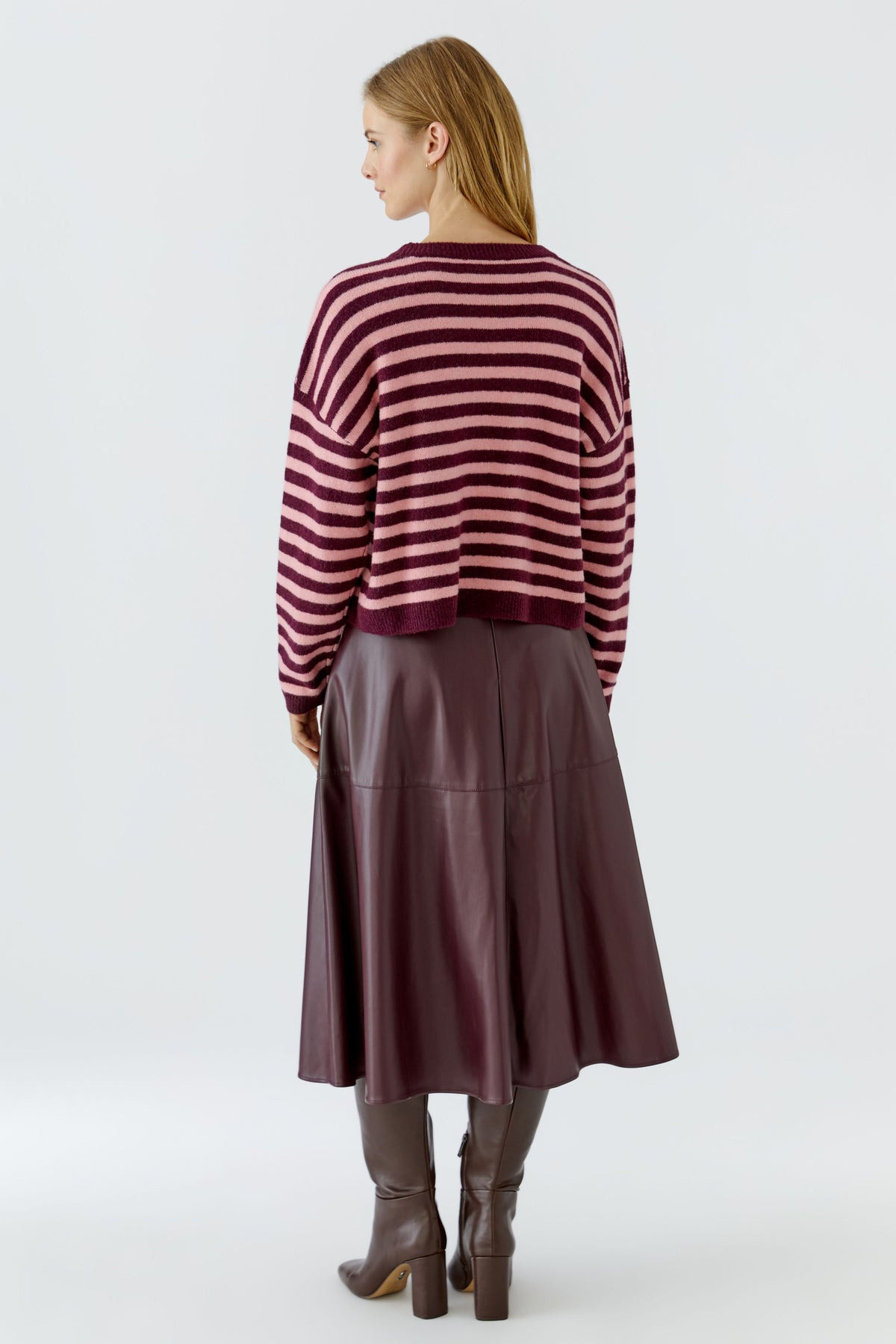 Streifenpullover oversized und cropped