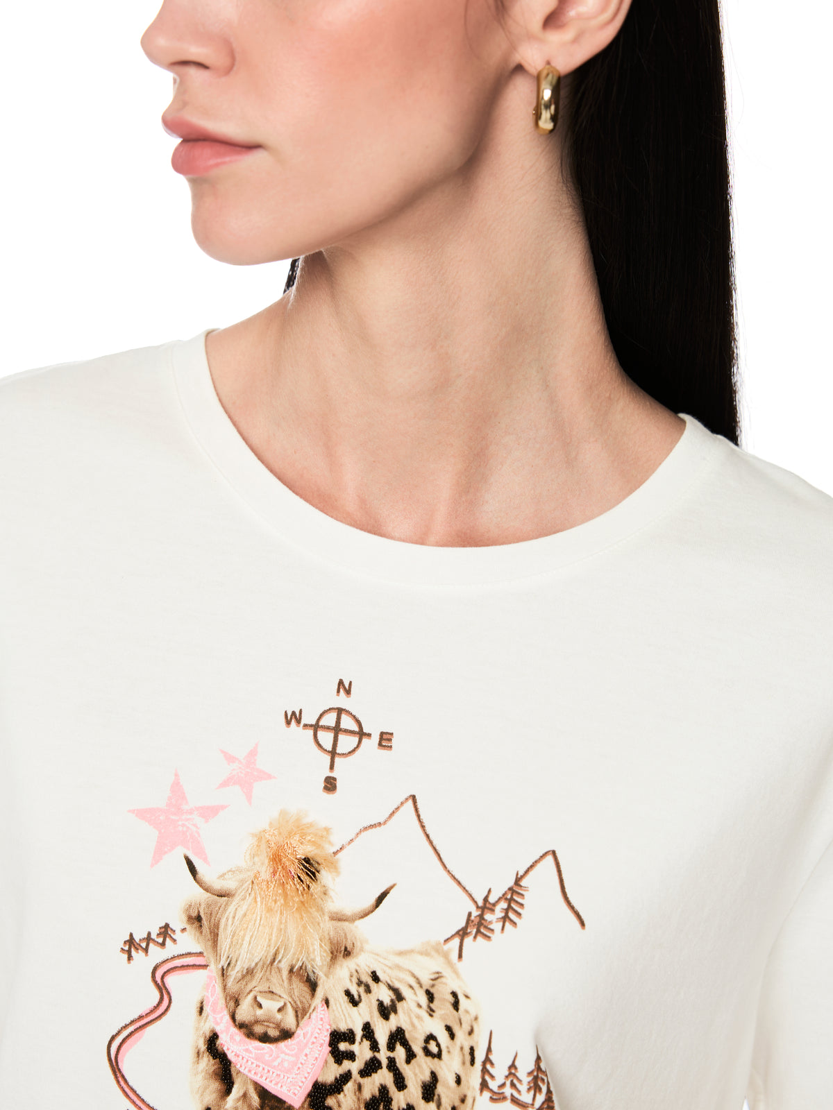 Baumwoll-T-Shirt mit Print
