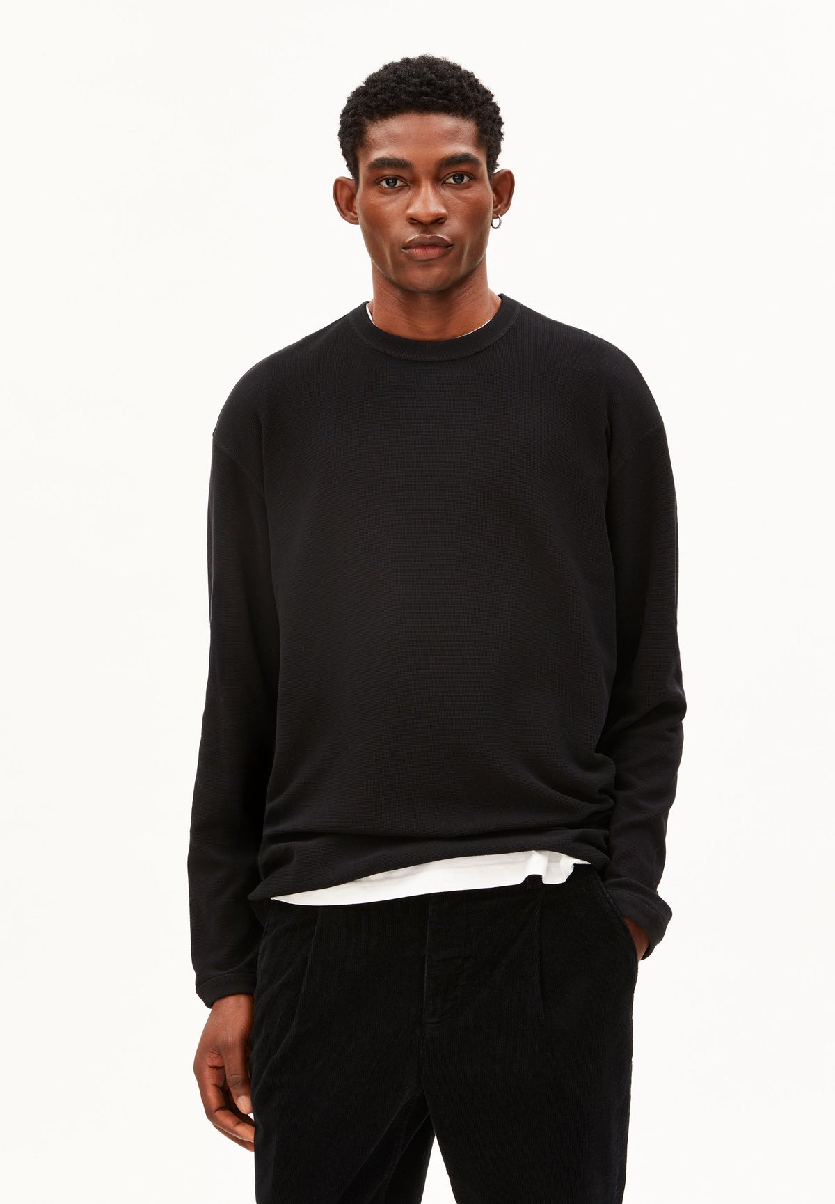 Langarmshirt MAARKOS WAFFLE aus Bio-Baumwolle