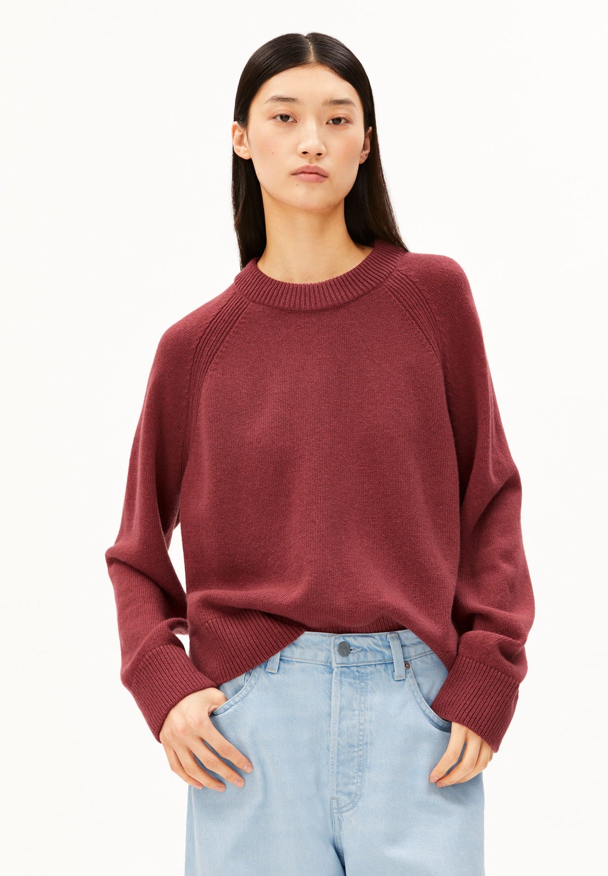 Woll-Strickpullover aus Bio-Woll Mix