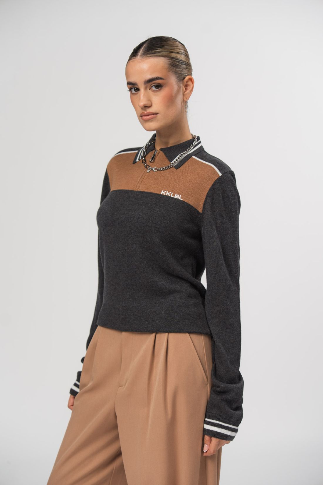 Knit Poloshirt Dark Grey