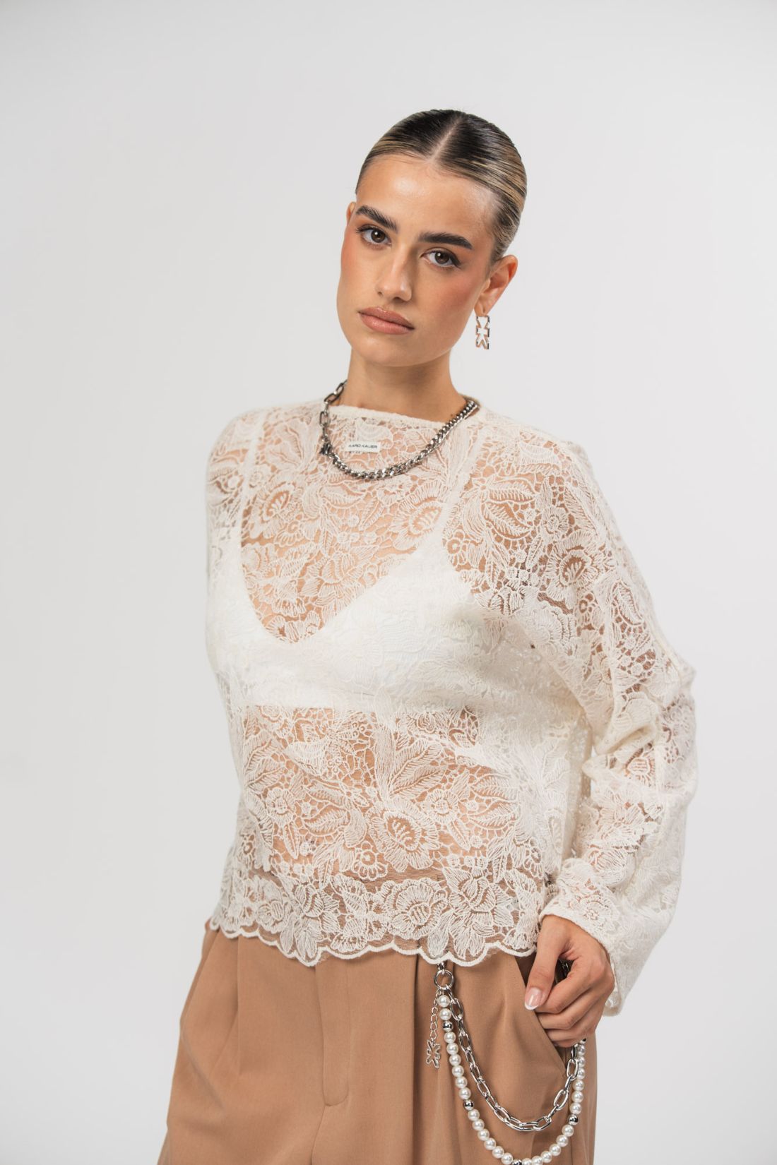 Lace Longsleeve Creme