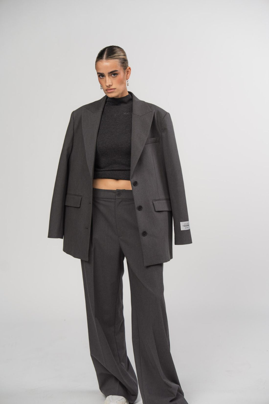 Oversized Blazer Dark Grey