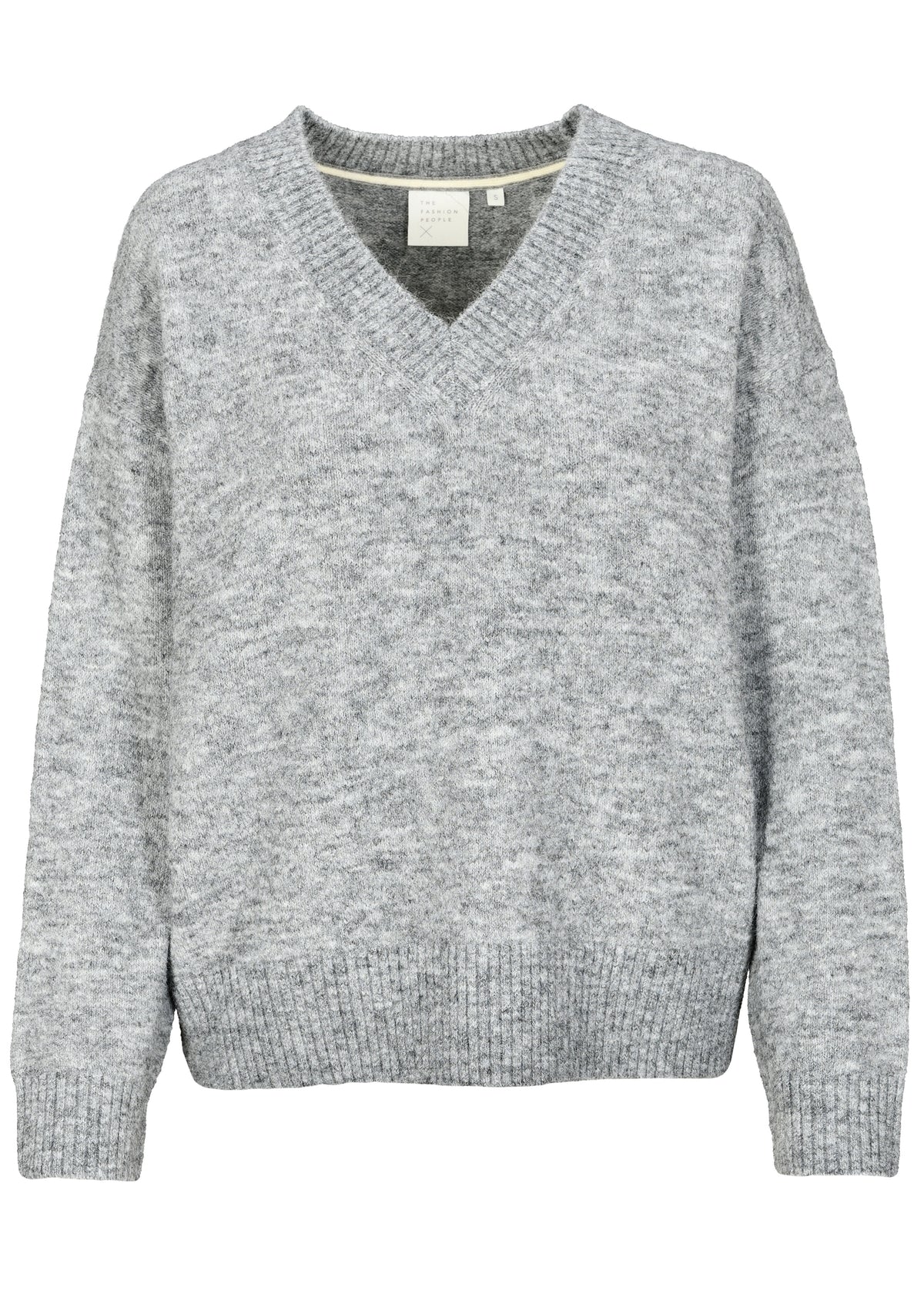 Fuzzy V-Neck Pullover