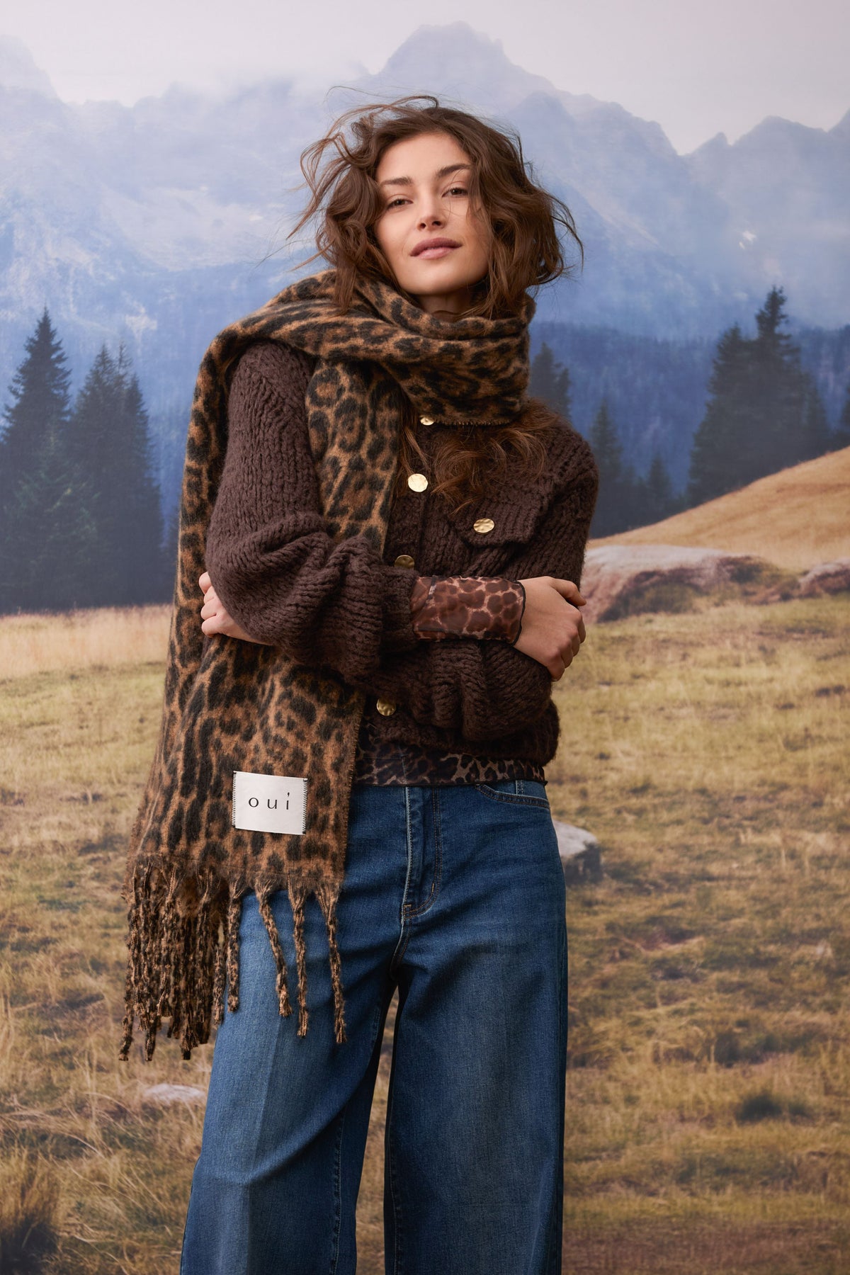 Strickjacke mit Wolle und Mohair