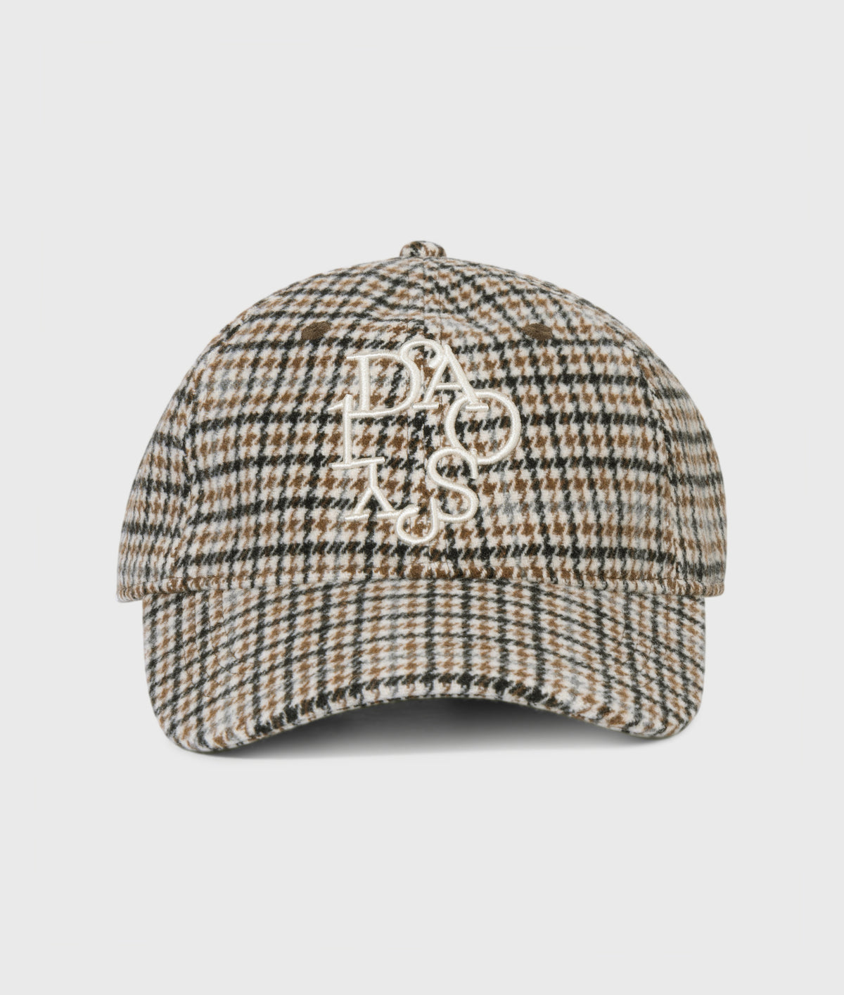 wool blend check cap
