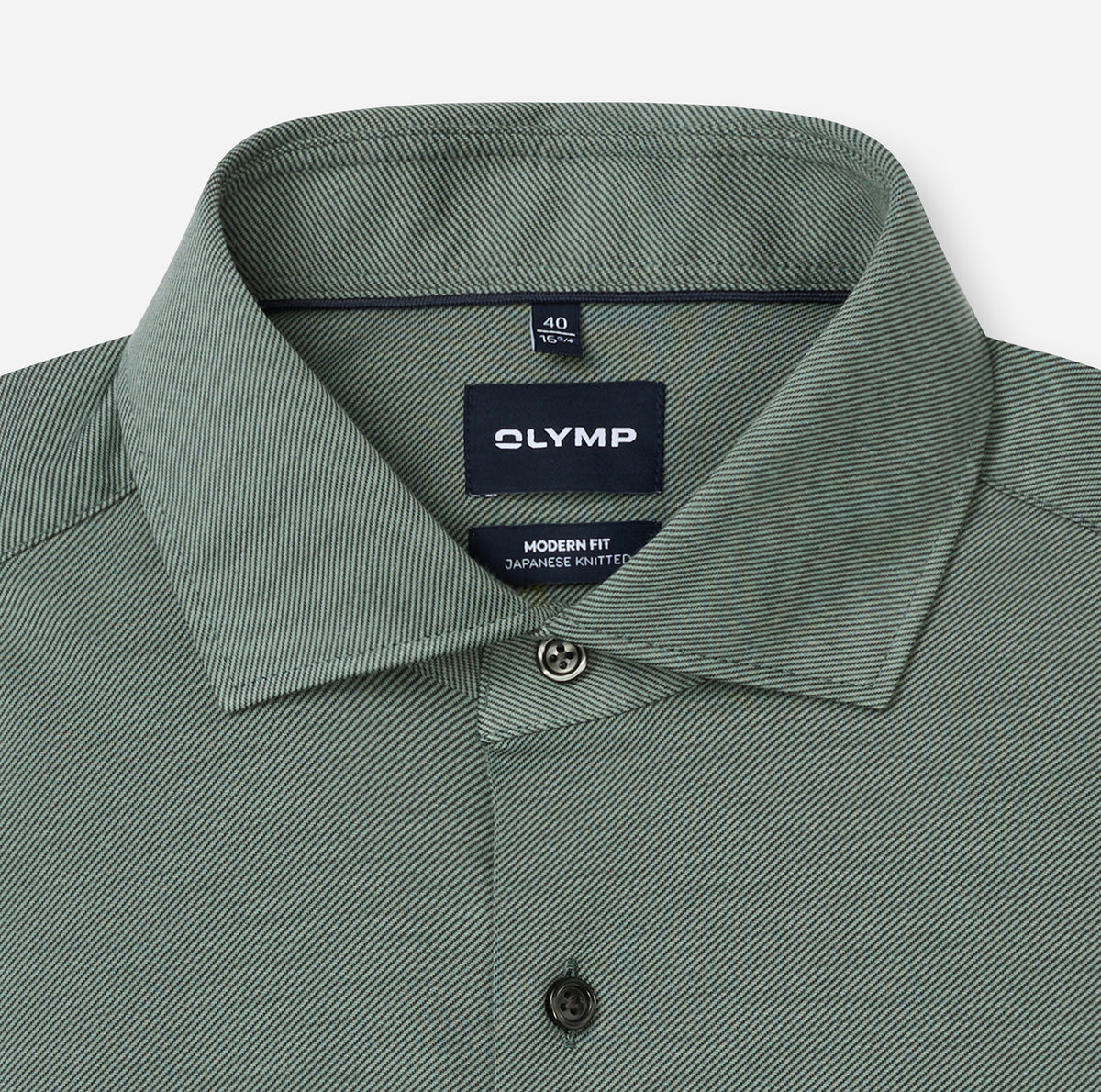 OLYMP Businesshemd, Smart Business, Modern Fit, Grau-Grün