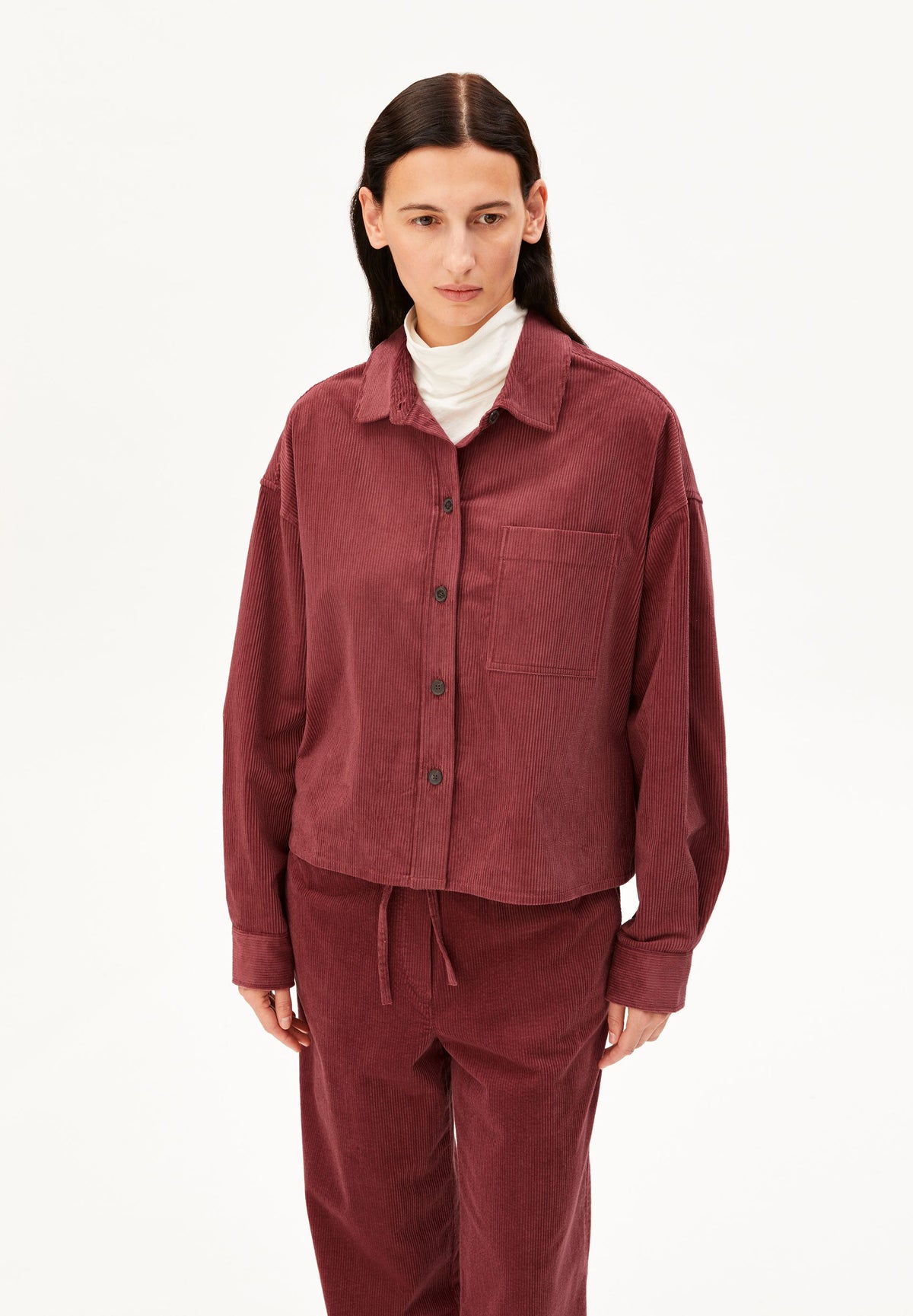 Cord-Bluse NALAANI aus Bio-Baumwoll Mix