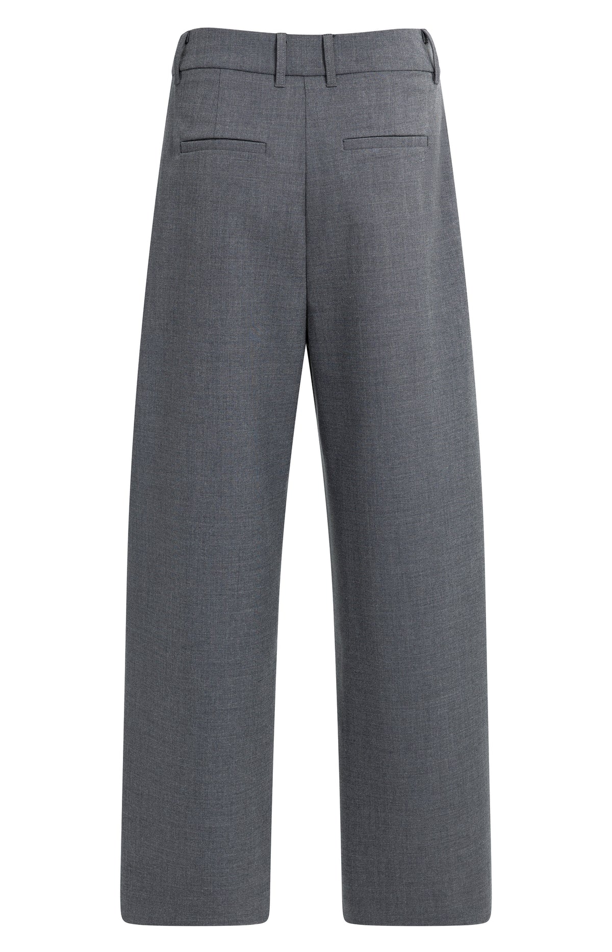 Gewebte Hose mit Barrel-Beinen und Bundfalten