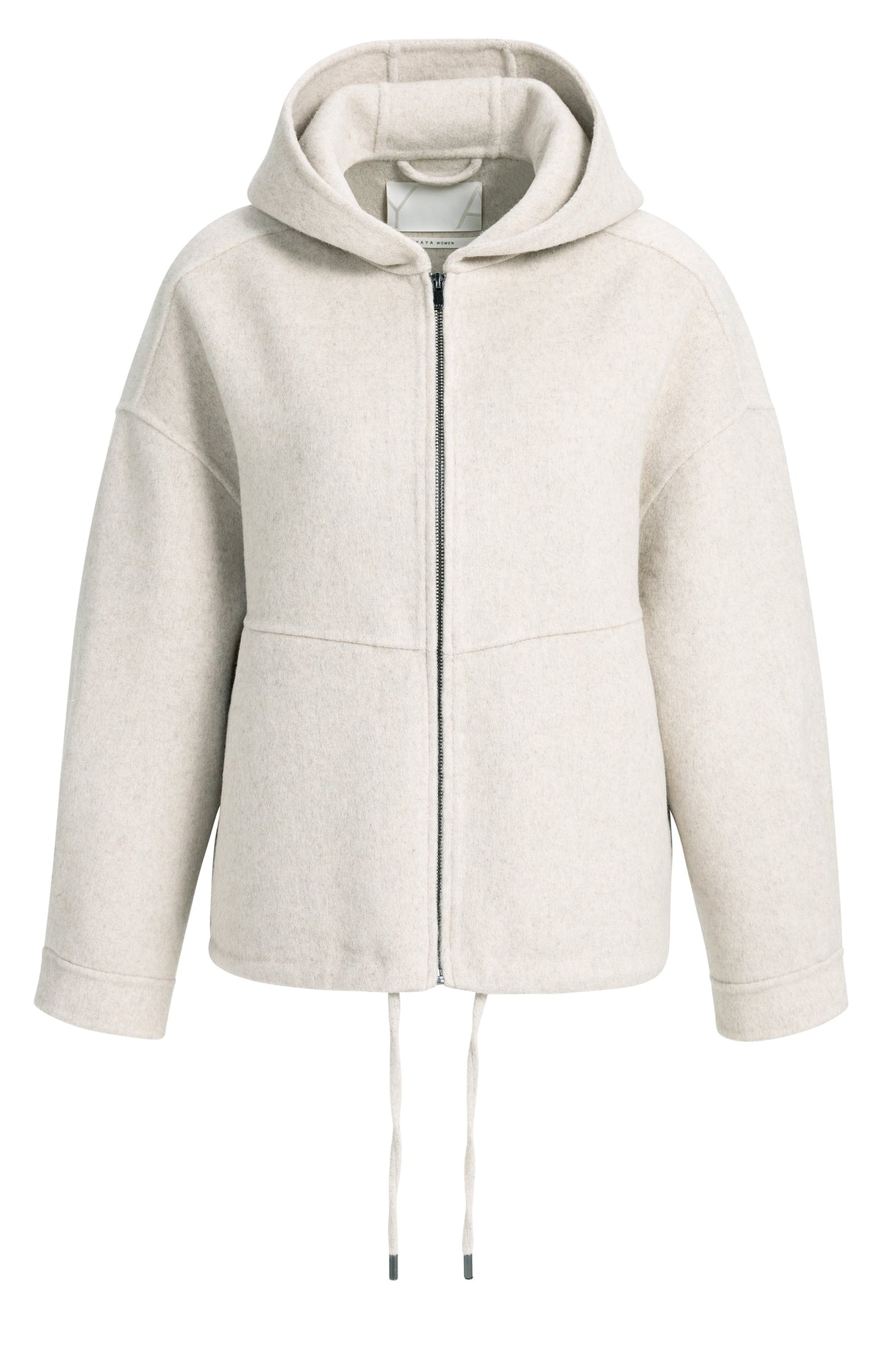 Oversize-Jacke aus einer Wollmischung mit Kapuze