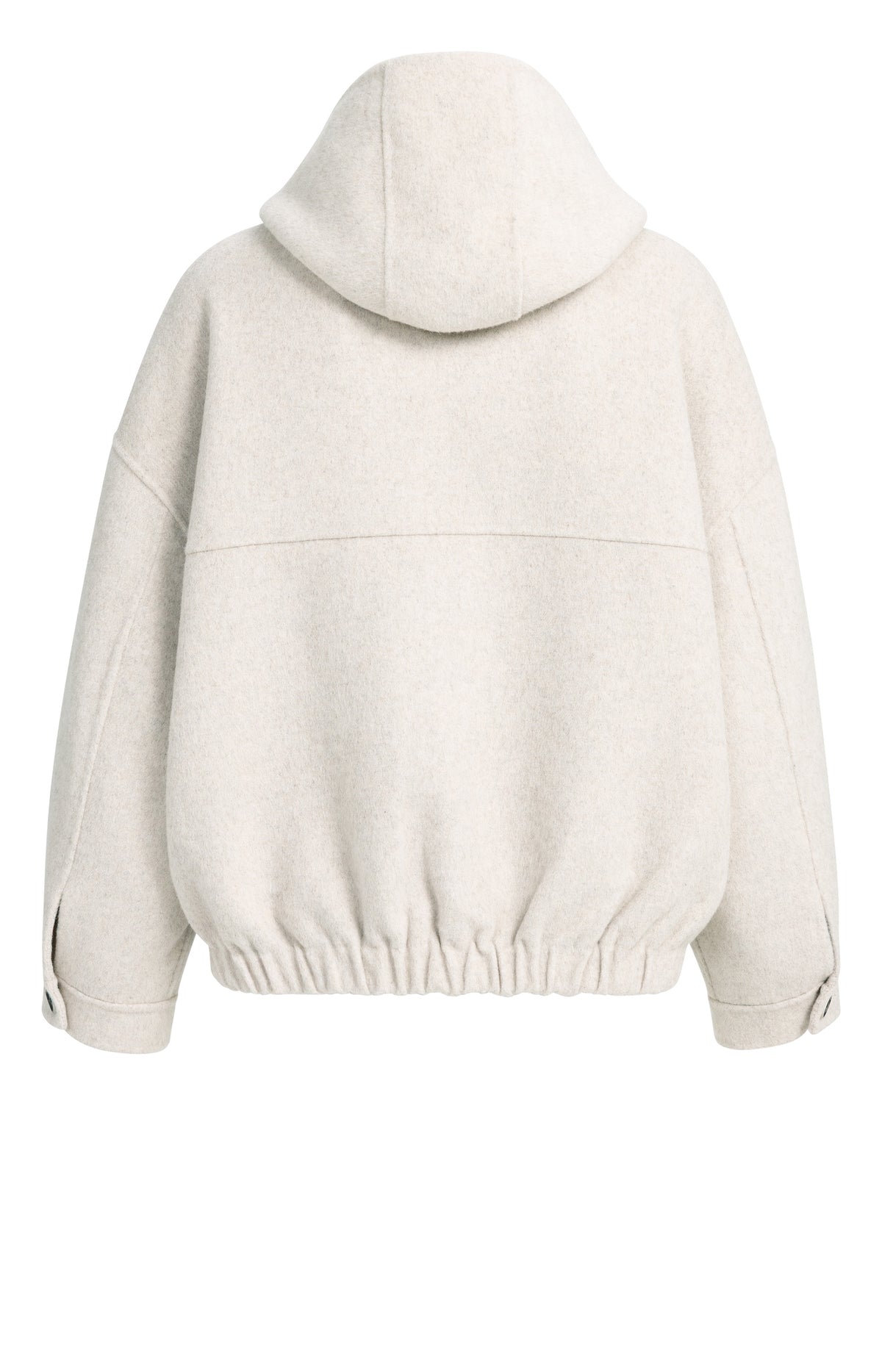 Oversize-Jacke aus einer Wollmischung mit Kapuze