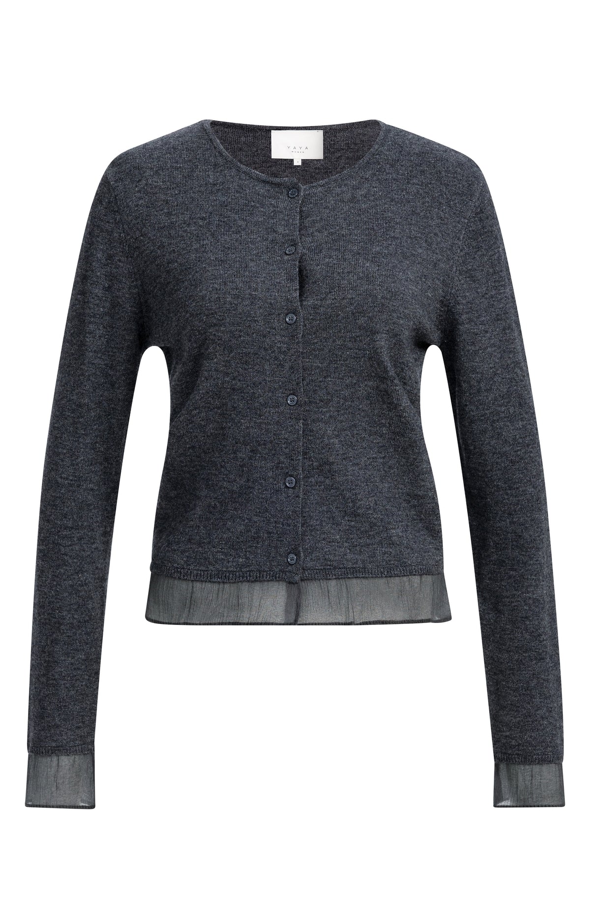Feinstrick-Cardigan mit Knopfverschluss