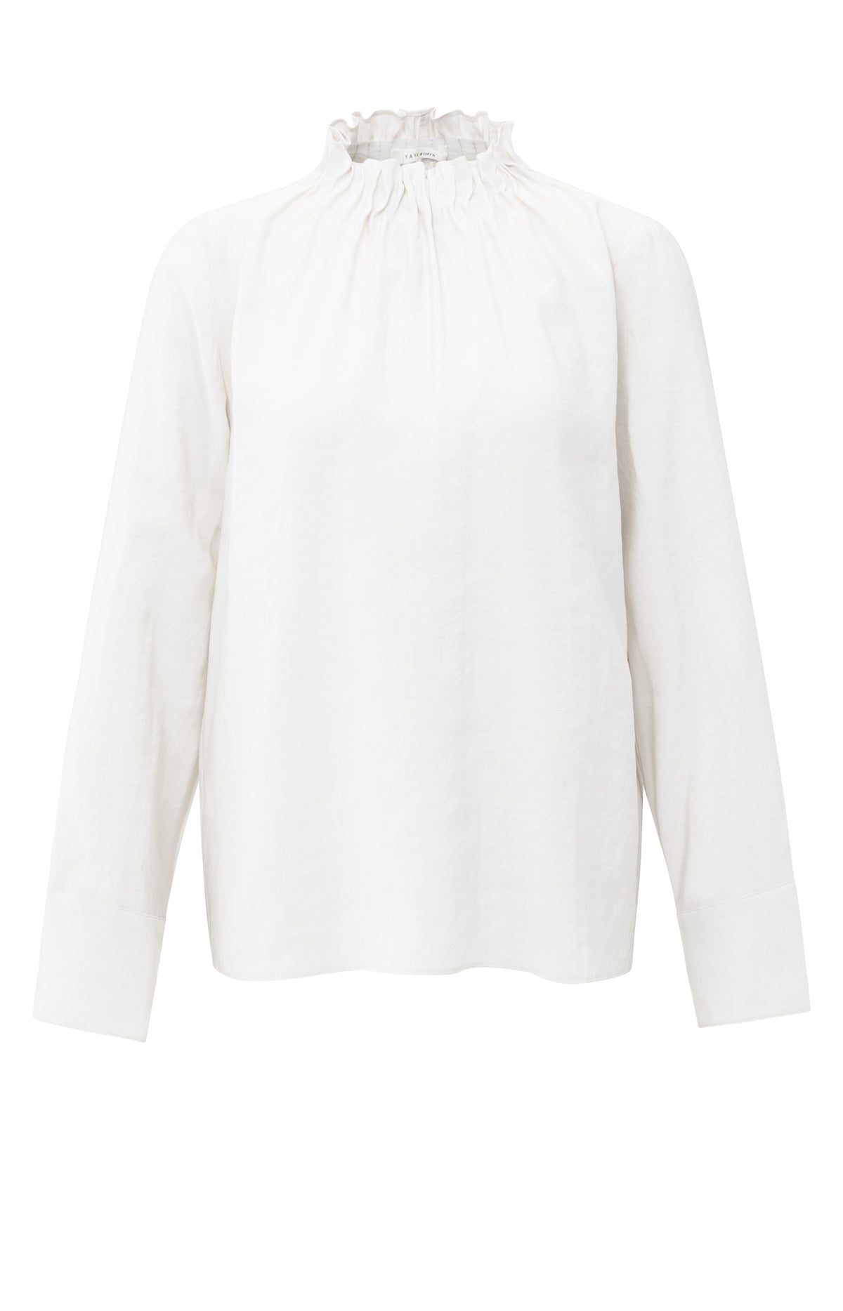 Bluse mit Kragen und Plisseefalten