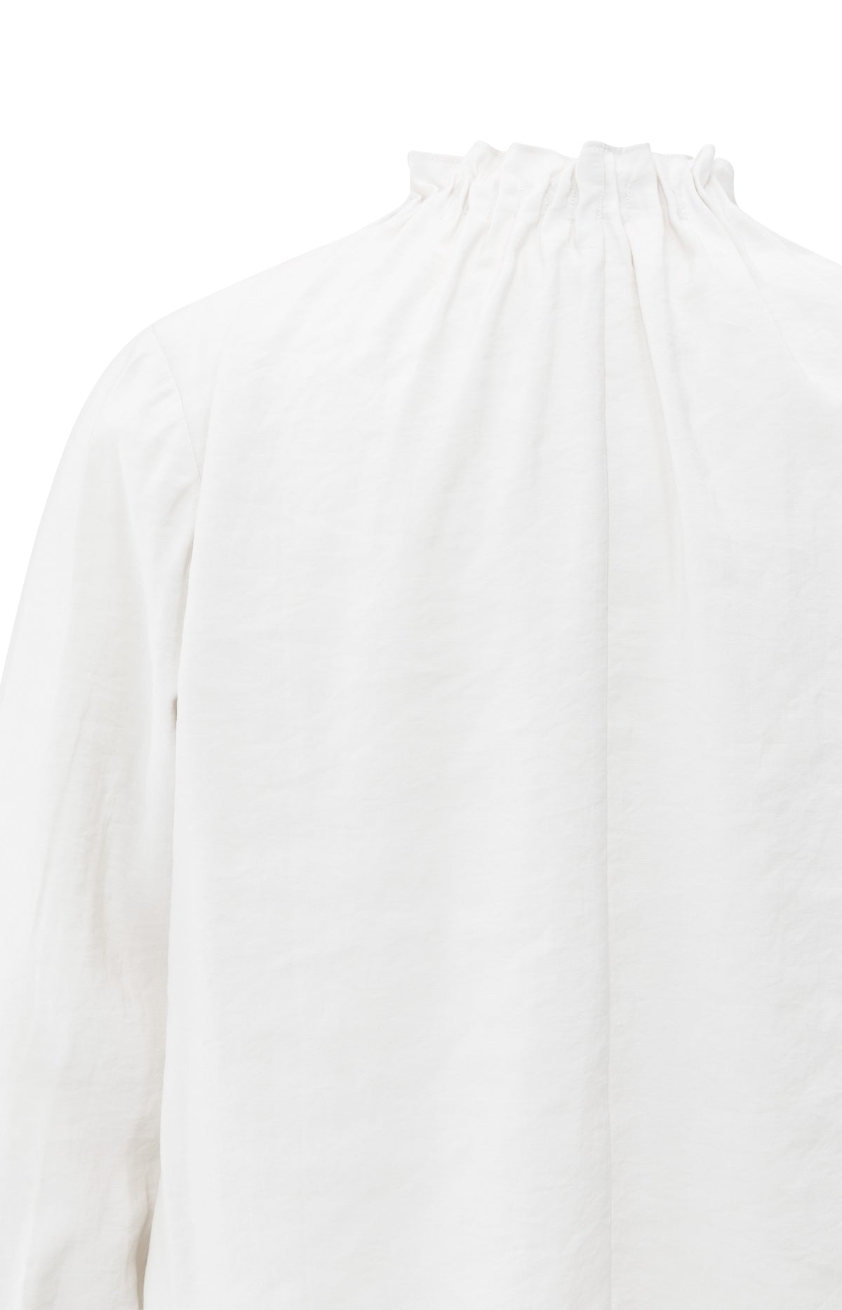 Bluse mit Kragen und Plisseefalten