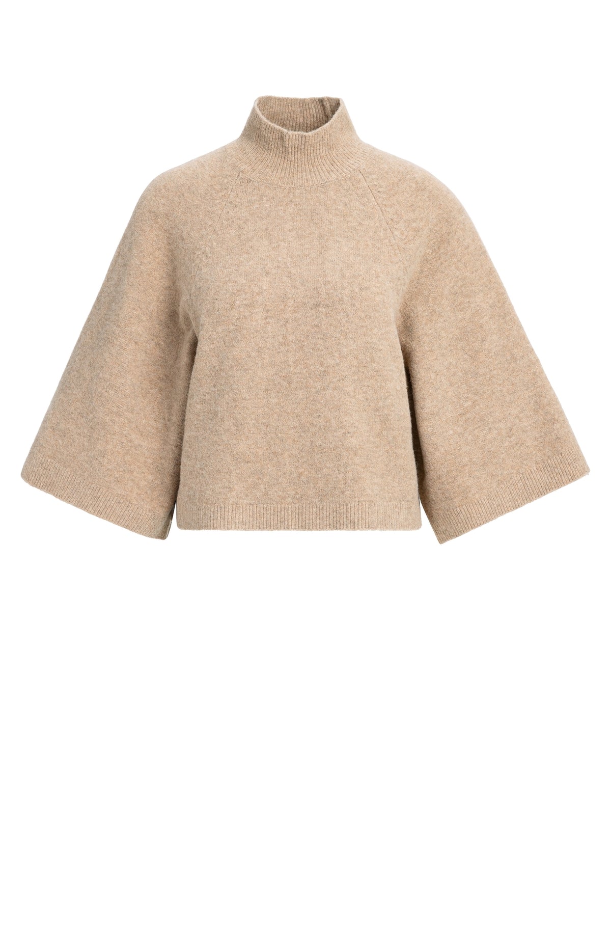 Pullover mit weiten Ärmeln und hohem Kragen