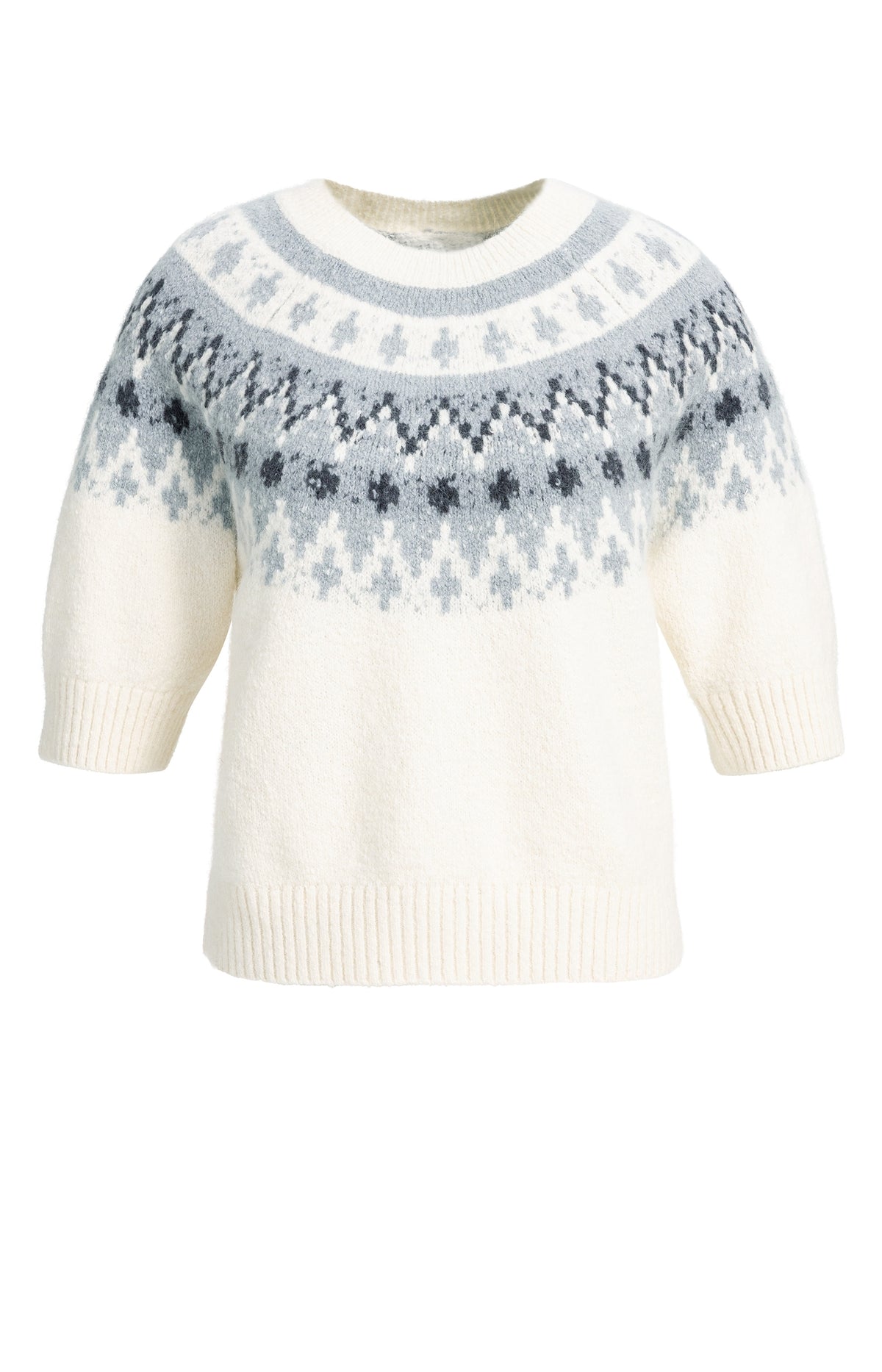 Strickpullover mit nordischem Jacquardmuster