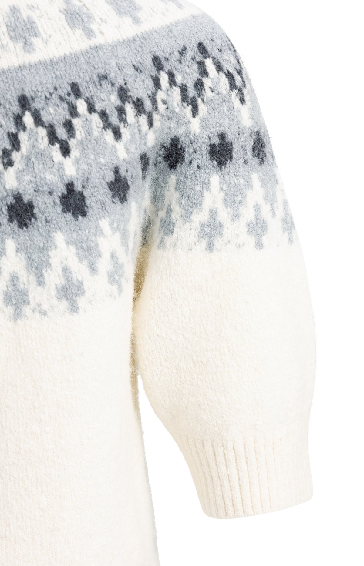Strickpullover mit nordischem Jacquardmuster