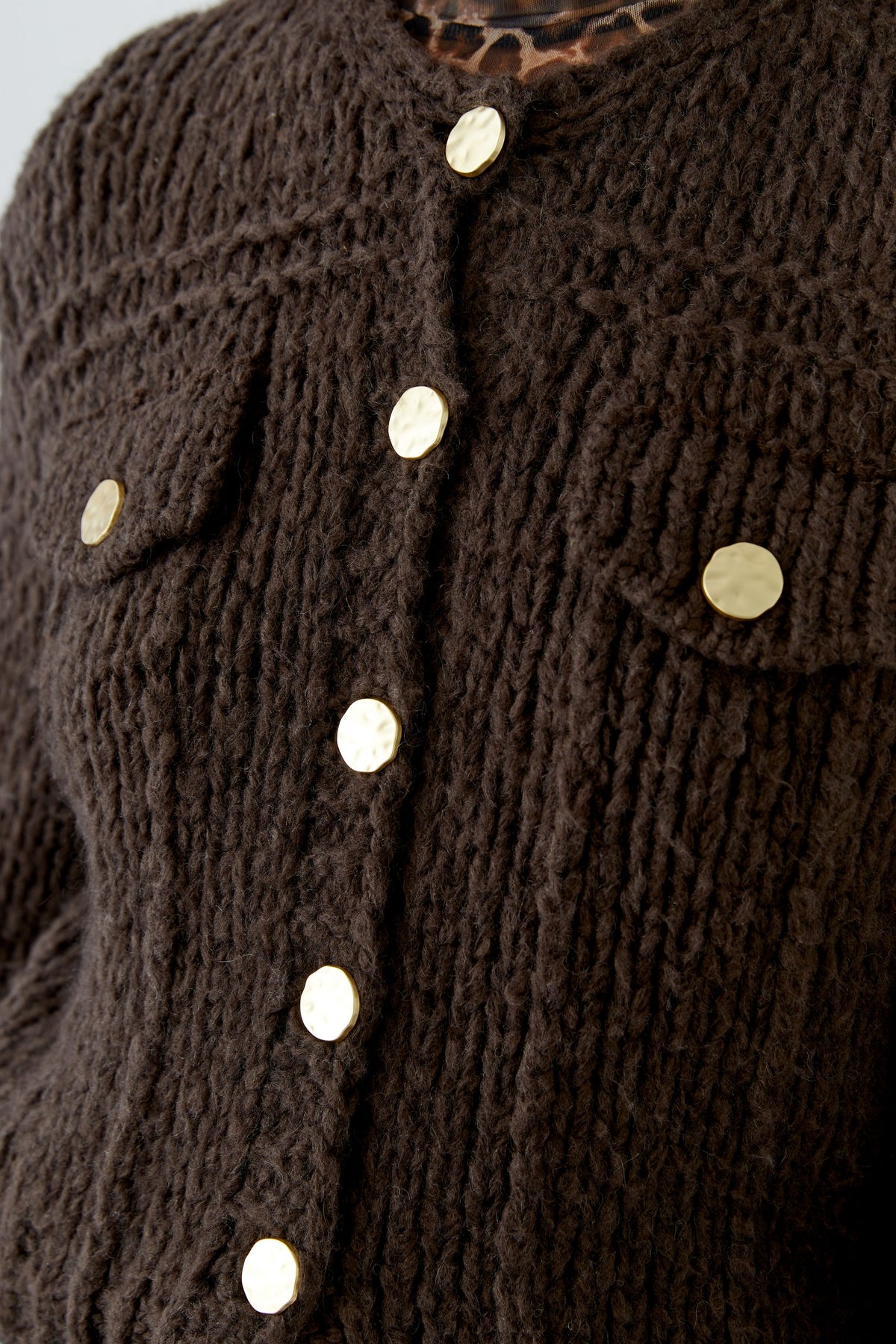 Strickjacke mit Wolle und Mohair