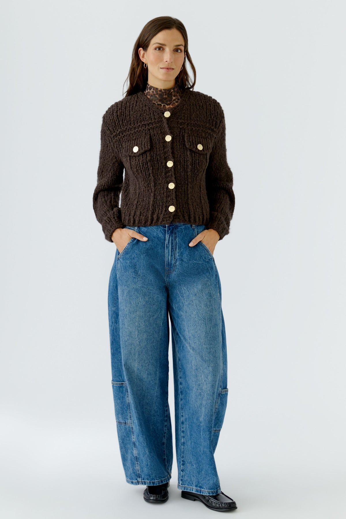 Strickjacke mit Wolle und Mohair