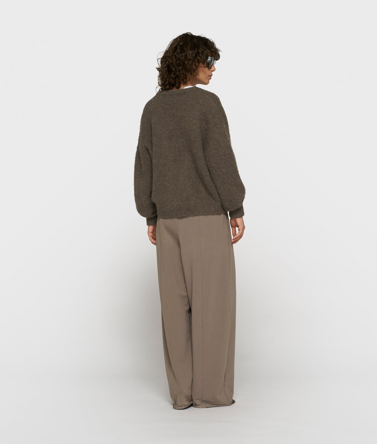 hairy knit cardigan