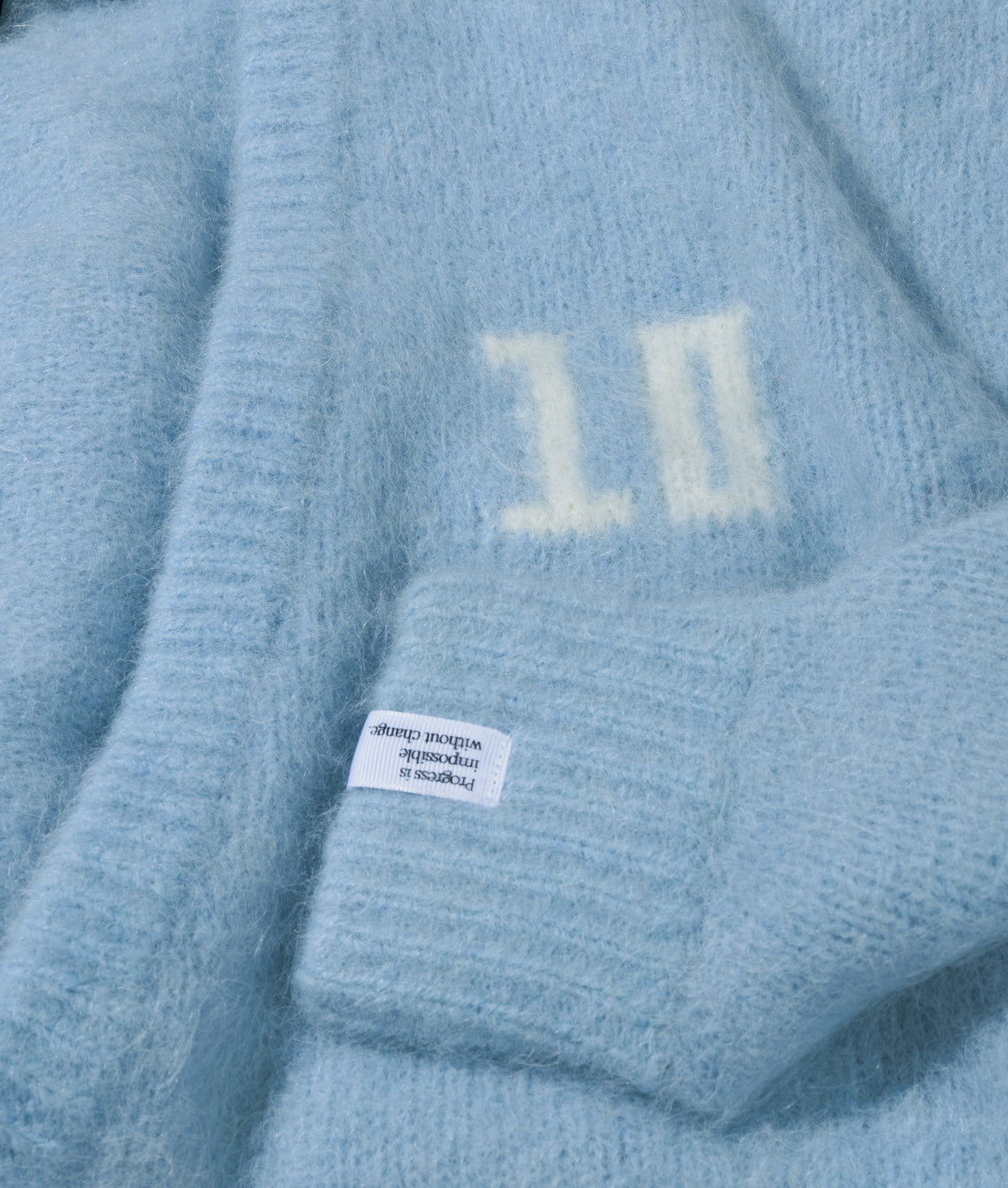 hairy knit cardigan