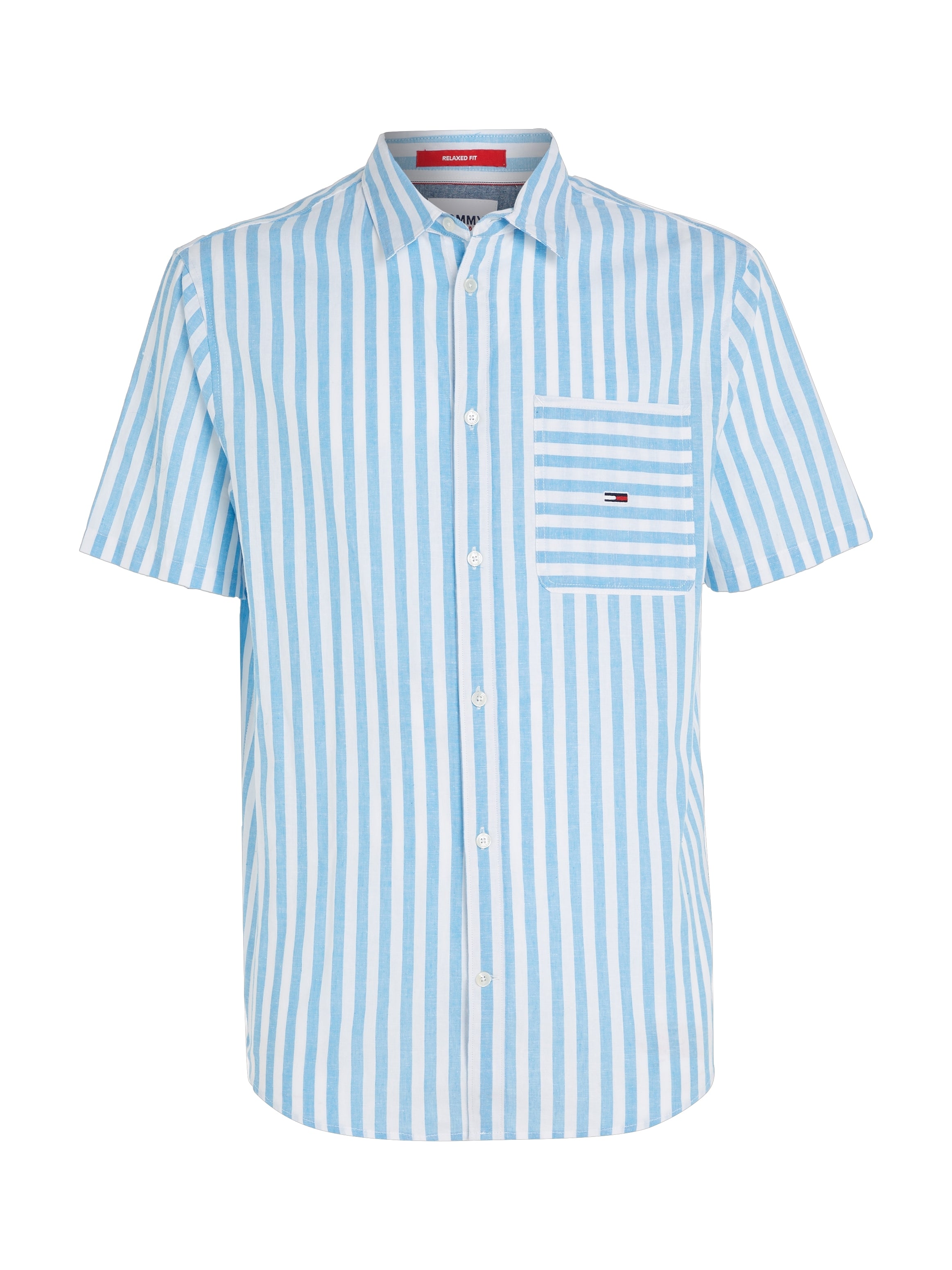 TJM RLX SS STRIPE LINEN SHIRT