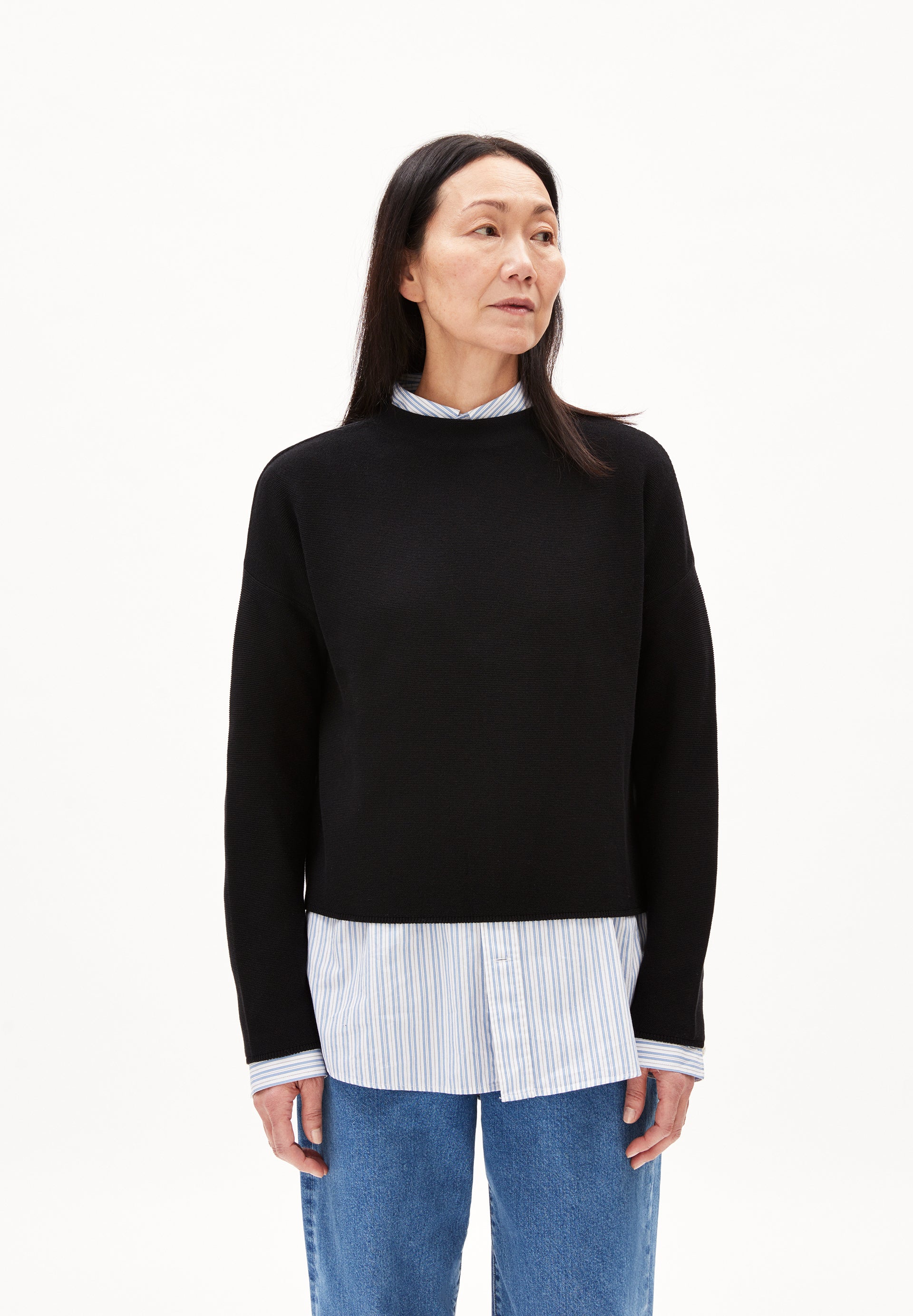 MERINAA LINKS LINKS Strick Pullover Solid