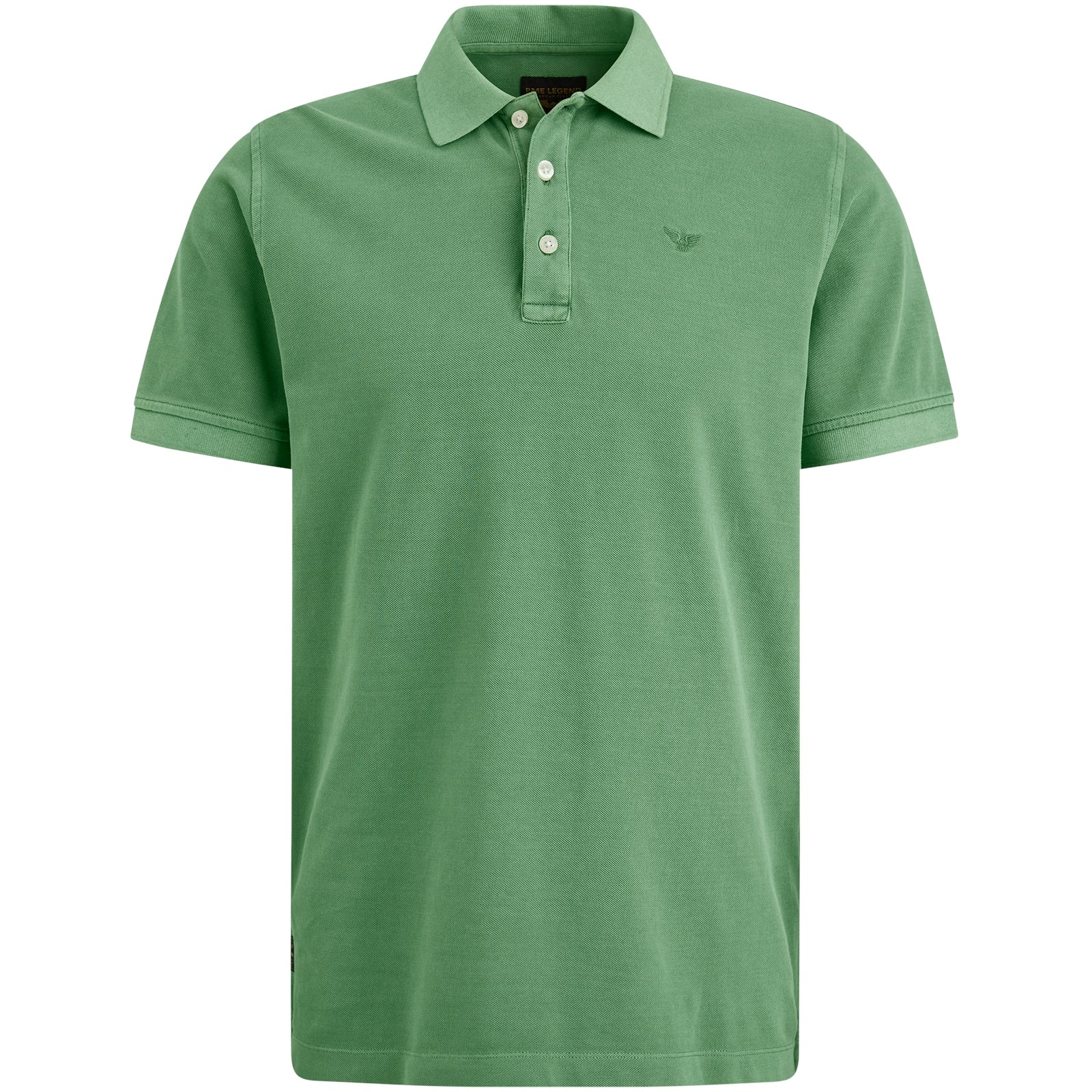 Short sleeve polo Pique garment dye